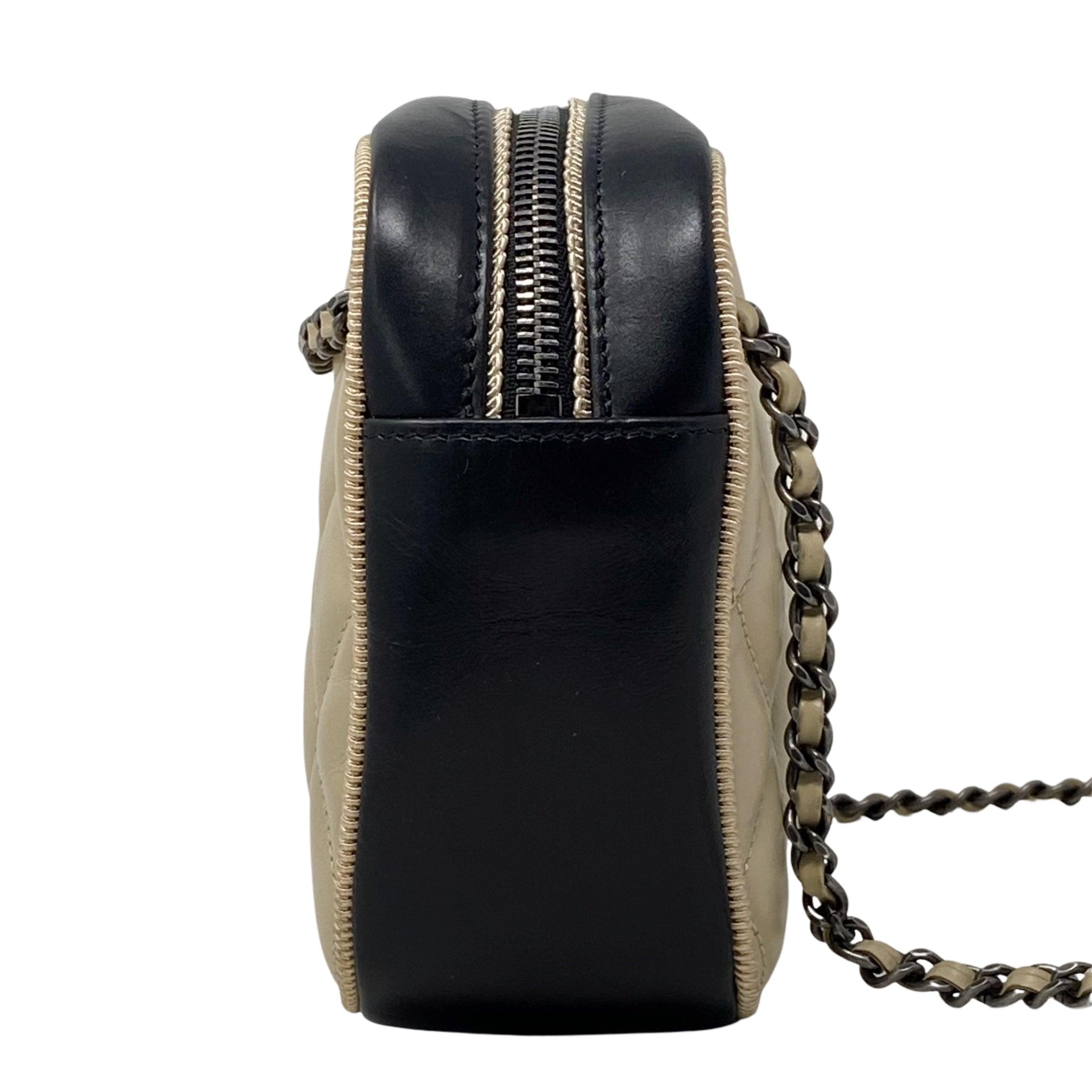 Chanel Beige Calfskin Small Ballerina Camera Crossbody Bag - Perfect for Date Night & Evening Events