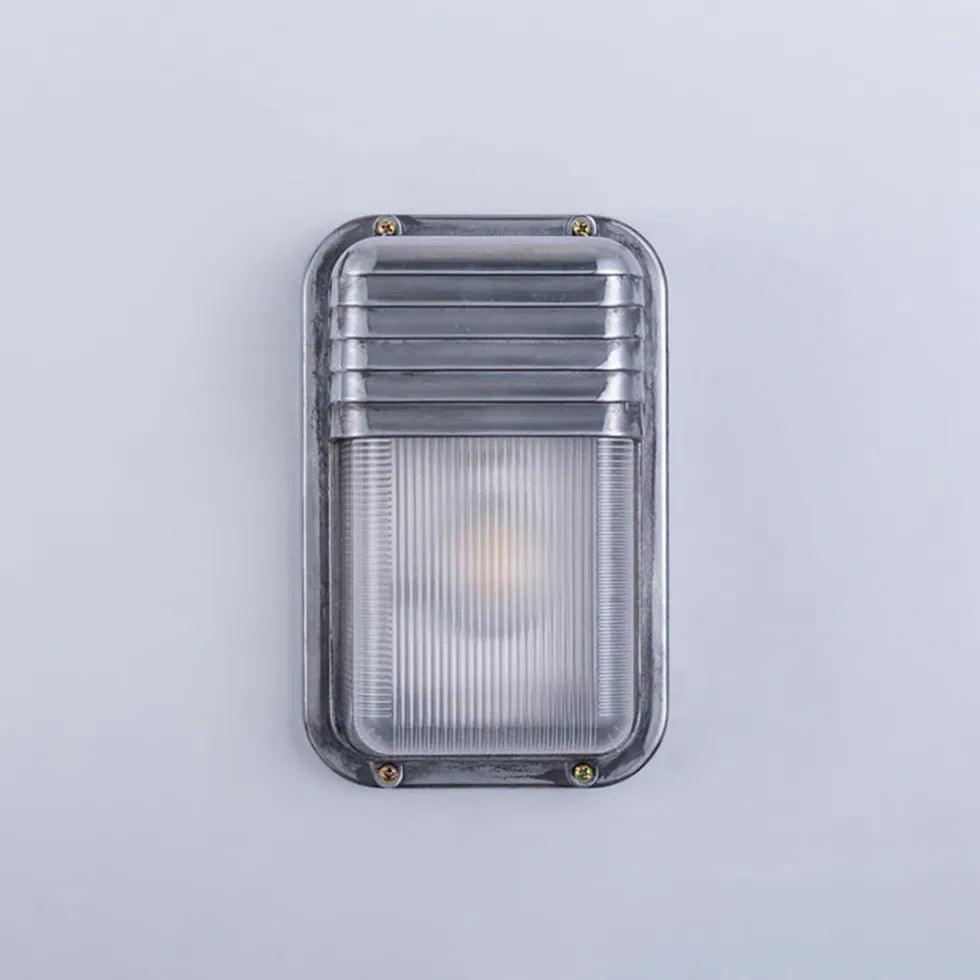 Modern Geometric Silver Industrial Outdoor Wall Lights - Waterproof & Durable for Patio, Garden, Porch, and Exterior Home Lighting