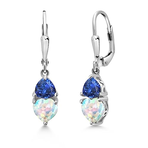 White Opal and Created Sapphire