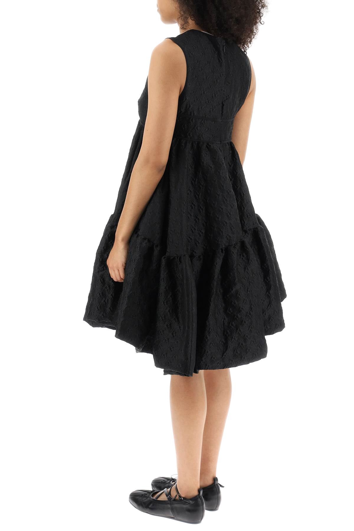 Cecilie Bahnsen 'Divya Louise' Short Balloon Dress - Women's Floral Puff Sleeve Mini Dress for Weddings, Parties & Special Occasions