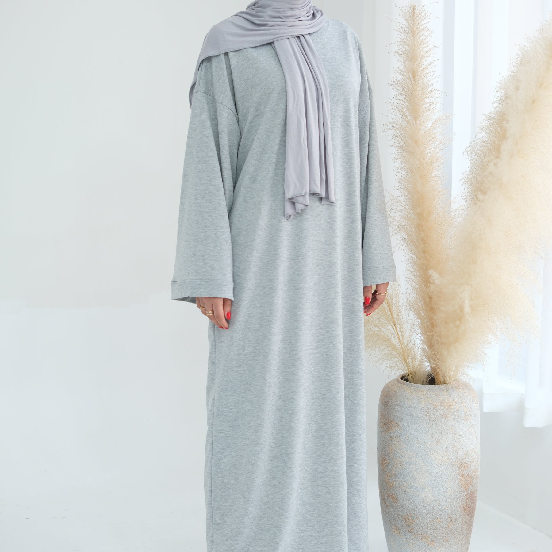 Ava Knit Maxi Dress for Women - Soft Stretchy Gray Long Dress, Perfect for Casual Wear, Date Night & Summer Vacations