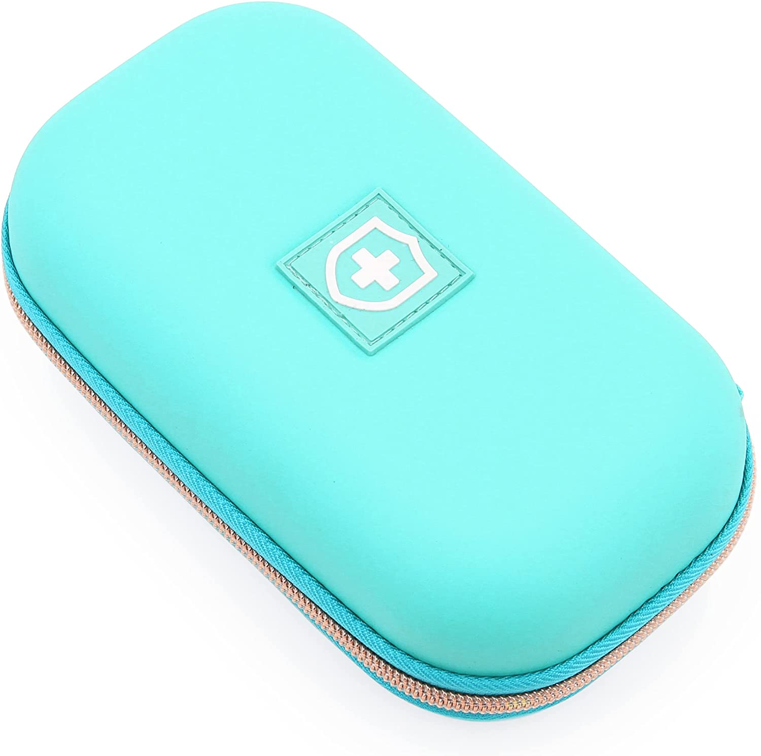 CASEMATIX Turquoise Inhaler Case - Compact Travel Organizer for Asthma & Allergy Essentials - Perfect for Airplane, Gym & Daily Use