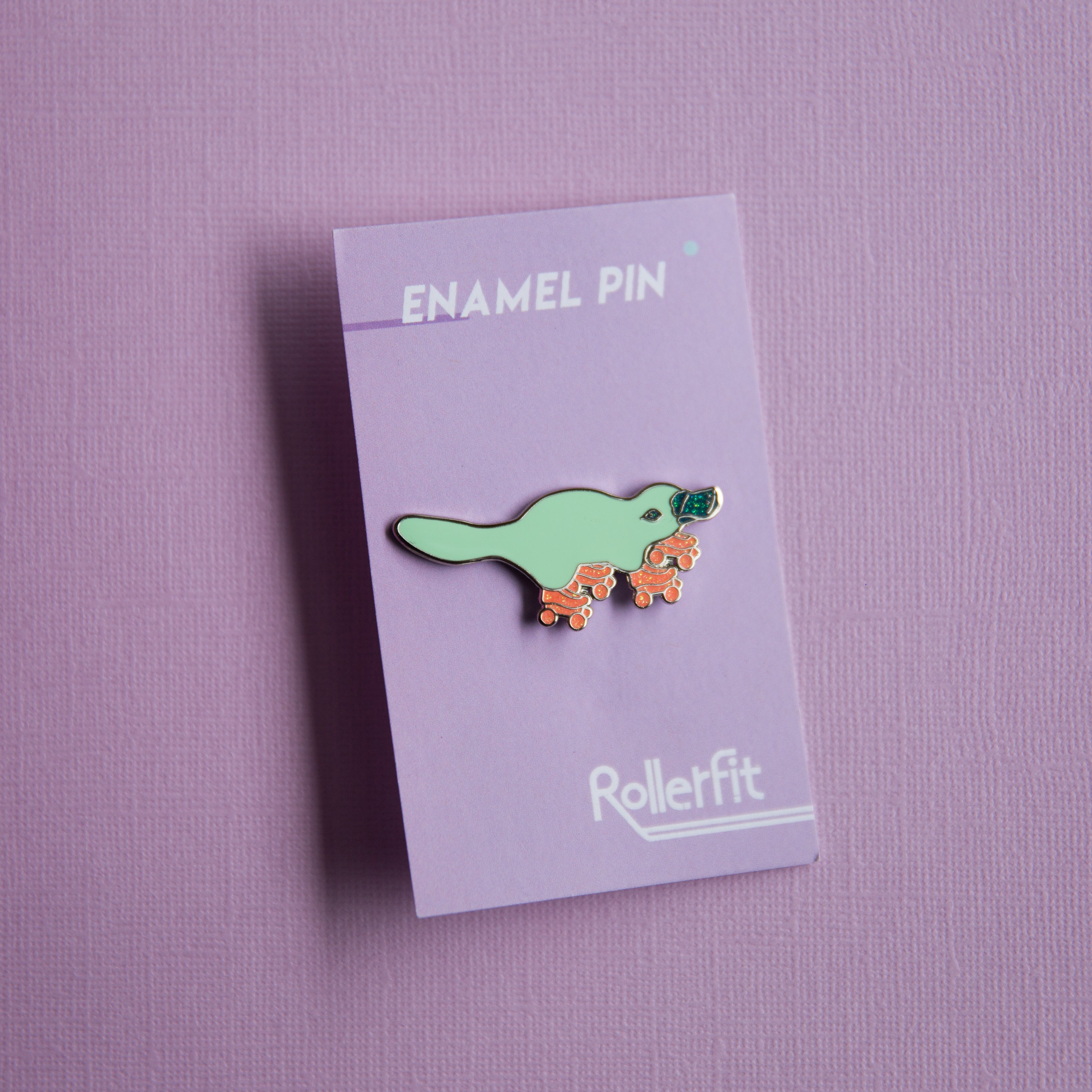 RollerFit Enamel Pin - Cute Skating Platypus Badge for Backpacks, Jackets & Skateboards | Unique Collectible Pin for Roller Skaters & Animal Lovers