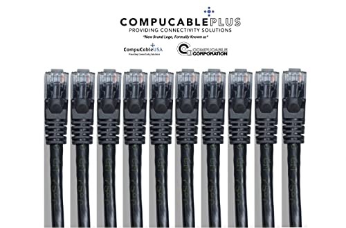 CAT5E Ethernet Cable 50ft, Unshielded UTP Network Cable, High-Speed Internet Cable for Gaming, Streaming & Home Office - Black (Compare & Save 10% vs Amazon) - Perfect for PC, Router, Modem & Smart TV Setup