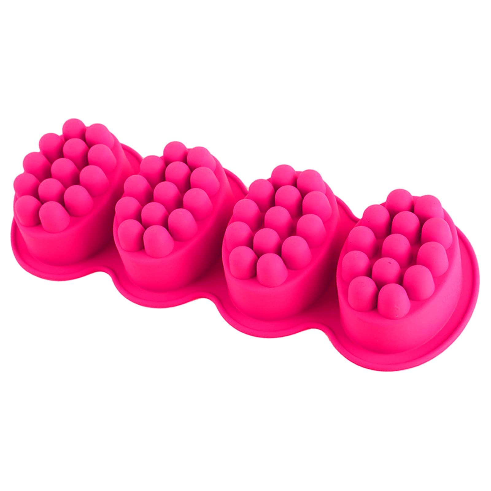FAKEME 3D Silicone Soap Mold for Massage Bars, DIY Candy Making & Craft Supplies - Rose Red | Perfect for Handmade Soaps, Bath Bombs, Chocolate & Resin Crafts