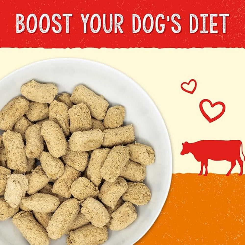 Stella's Solutions Digestive Support Freeze-Dried Grass-Fed Beef Dog Food Topper - Healthy Meal Enhancer for Sensitive Stomachs & Picky Eaters - Perfect for Kibble Mixing or Raw Diet Supplement