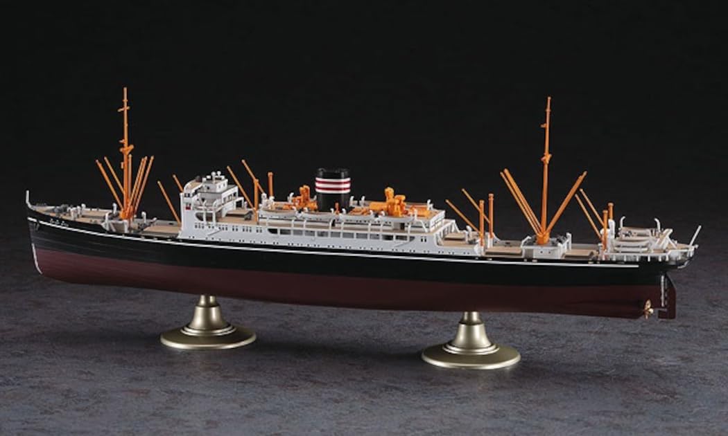 Hasegawa 1:350 Scale N.Y.K Line Hikawamaru Ship Model Kit - Perfect for Collectors, History Enthusiasts & Scale Model Builders