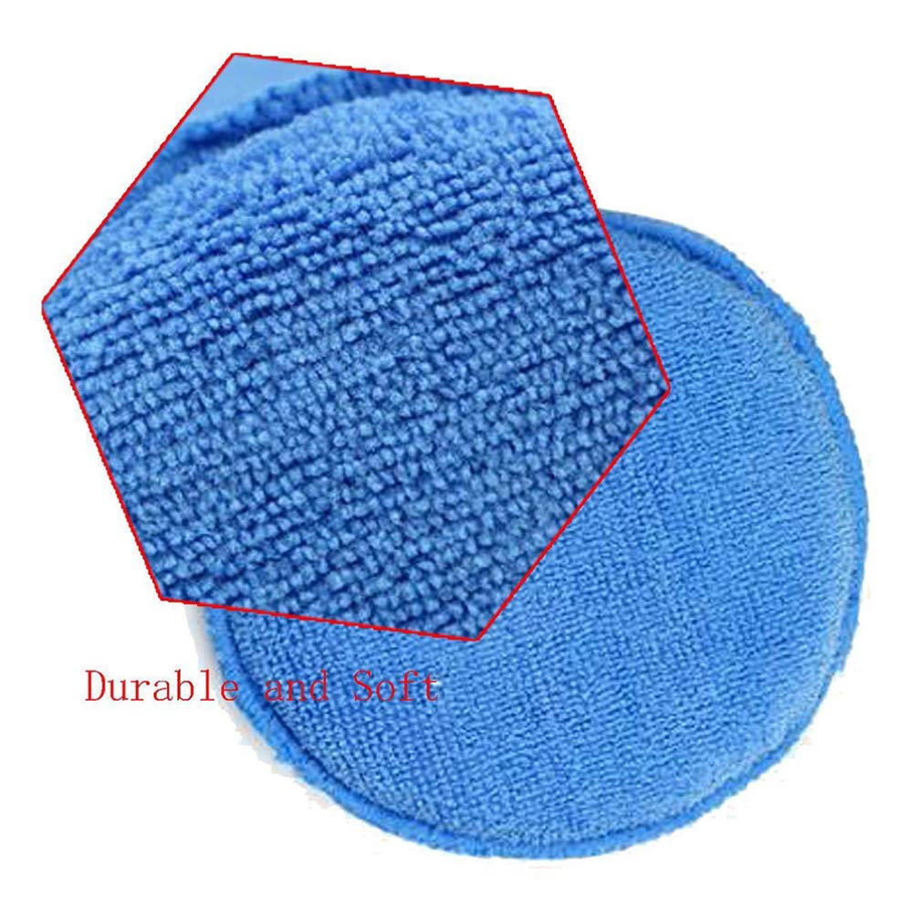 6-Pack Premium Car Waxing Sponges - 5 Clean Wax Applicator Pads, Soft Foam Sponge for Car Detailing, Polishing & Waxing - Ideal for Auto Care, Cosmetic Use & LED Headlight Cleaning