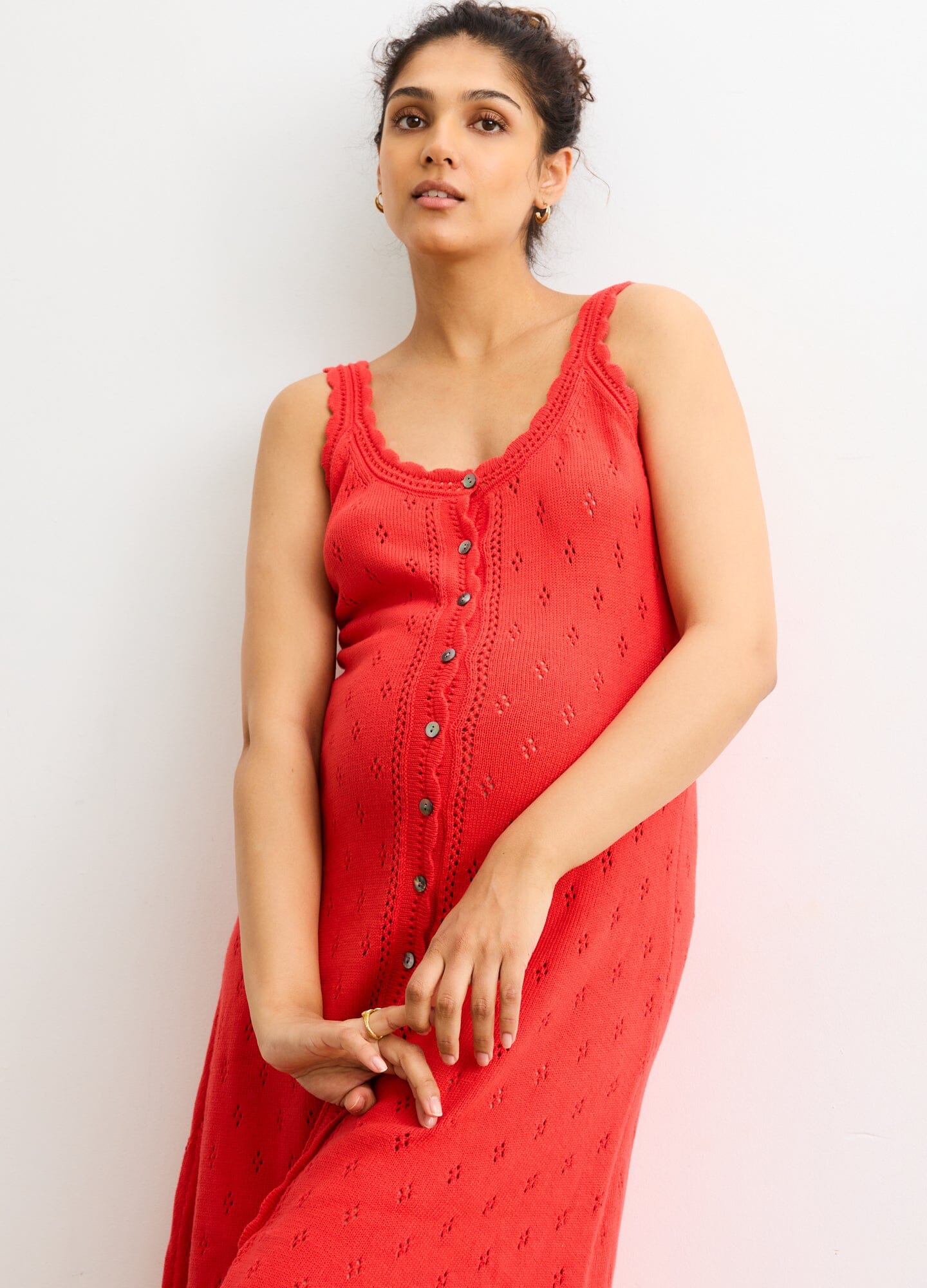 Eloise Pointelle Nursing Tank Dress - Soft Maternity & Nursing Dress for Comfortable Breastfeeding - Perfect for Moms, Pregnancy, and Postpartum Wear