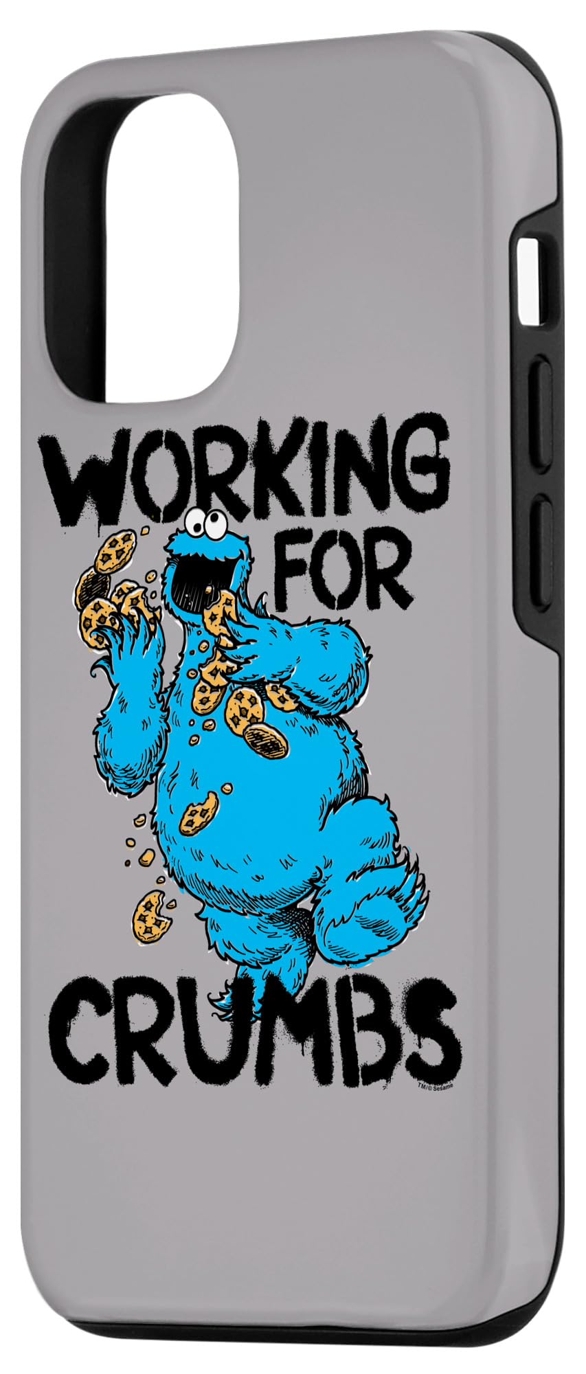 Sesame Street Cookie Monster iPhone 12/12 Pro Case - Cute Cookie Monster Phone Cover for iPhone 12 & 12 Pro - Perfect for Fans, Kids & Cookie Lovers - Great Gift for Birthdays & Holidays