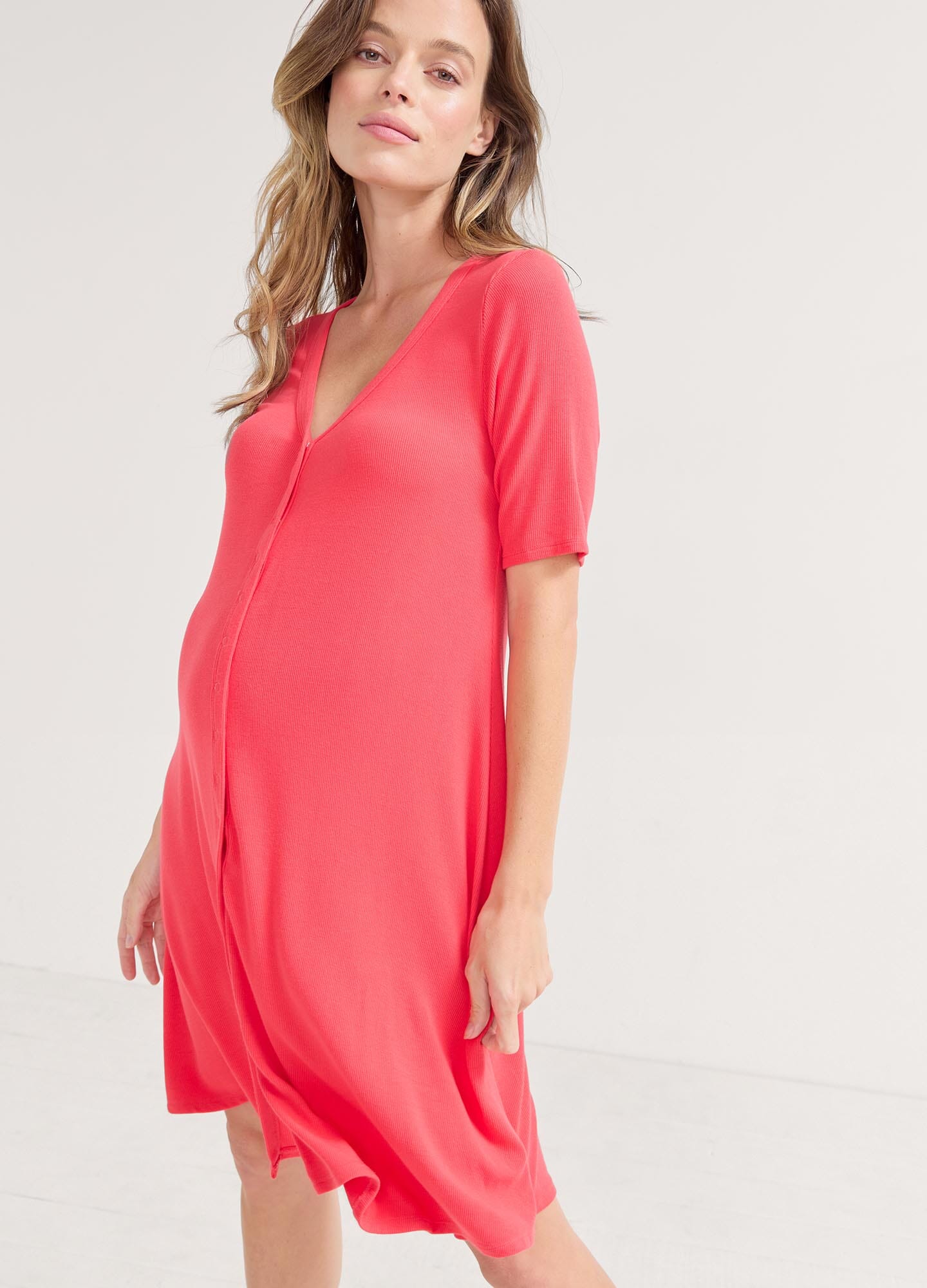 Softest Ribbed Nursing Mini Dress for Breastfeeding Moms - Comfortable Maternity Dress for Nursing, Lounging & Everyday Wear