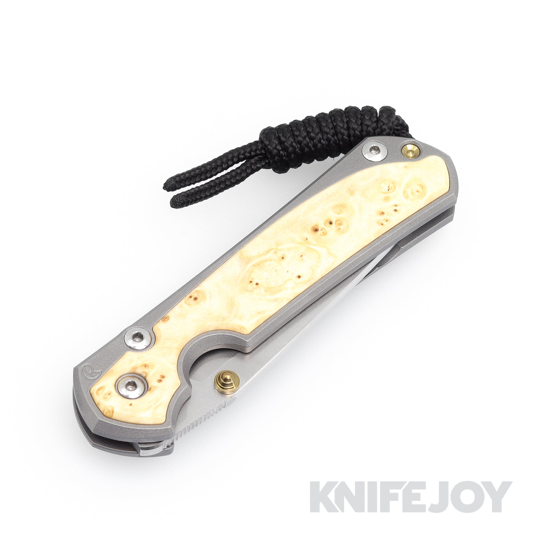 Chris Reeve Knives Small Sebenza 31 Tanto Plain Blade - Matte Finish Box Elder Inlay Handles - Premium EDC Pocket Knife for Outdoor, Camping & Everyday Carry