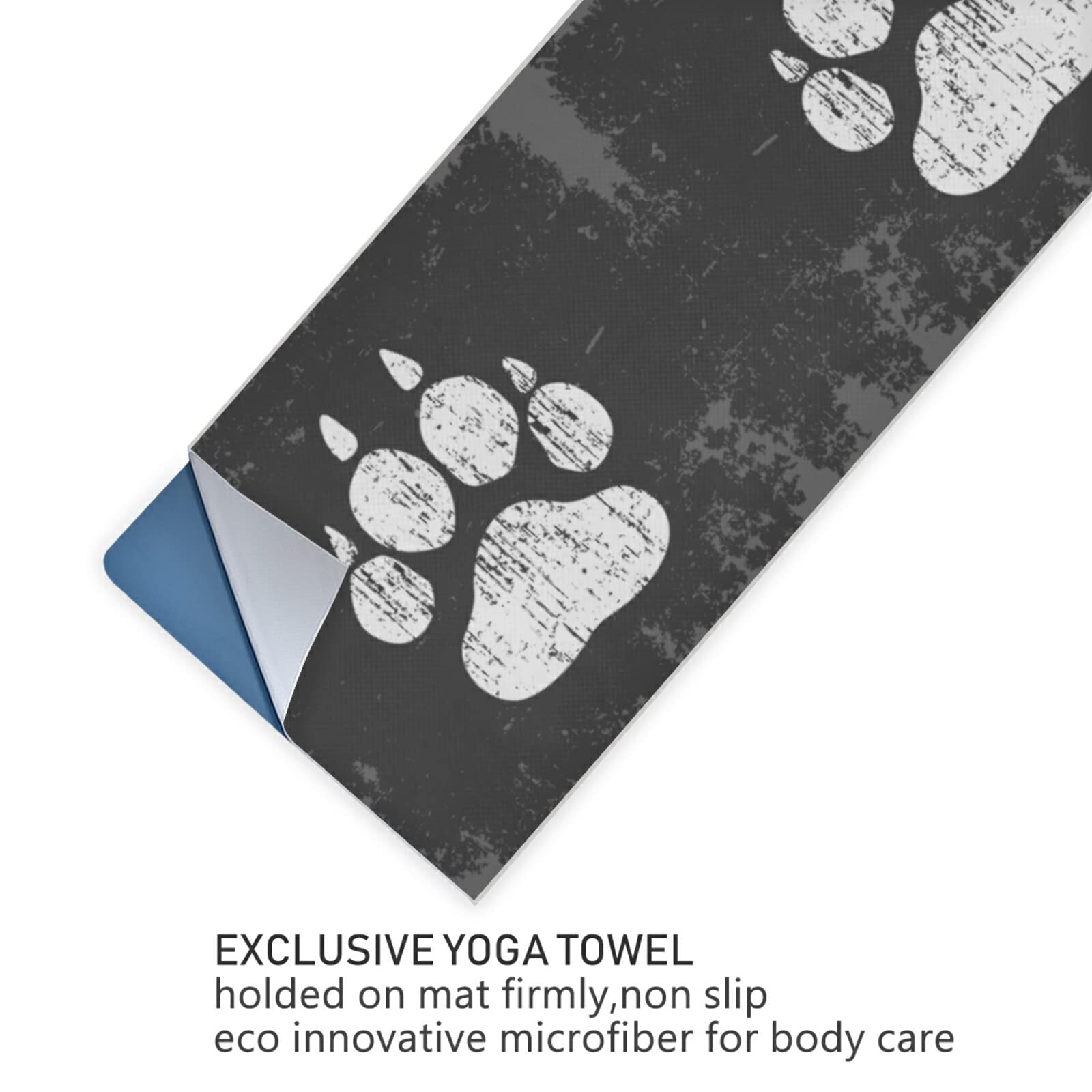 Soft Sweat Absorbent Non-Slip Yoga Mat Towel | Durable Folding Workout Towel for Pilates & Fitness | Includes Carry Bag | Perfect for Hot Yoga, Gym Sessions & Home Workouts