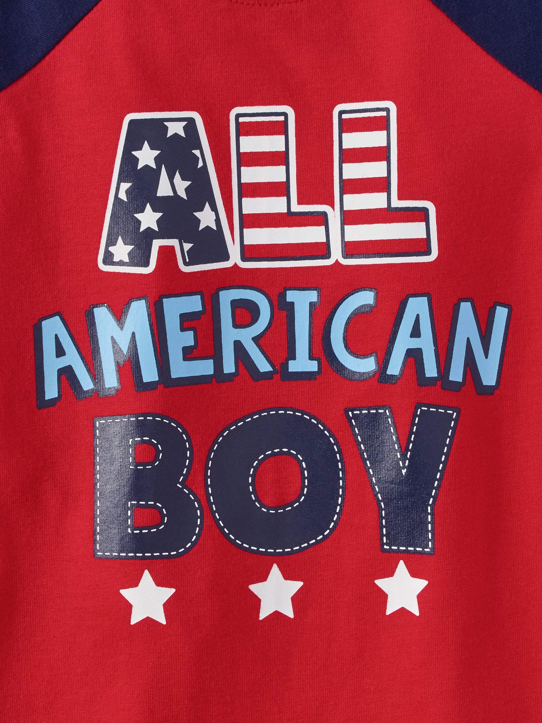Americana Baby Boy All American One-Piece Romper Outfit - Patriotic Newborn & Infant Clothing for 4th of July, Memorial Day, and Family Photos