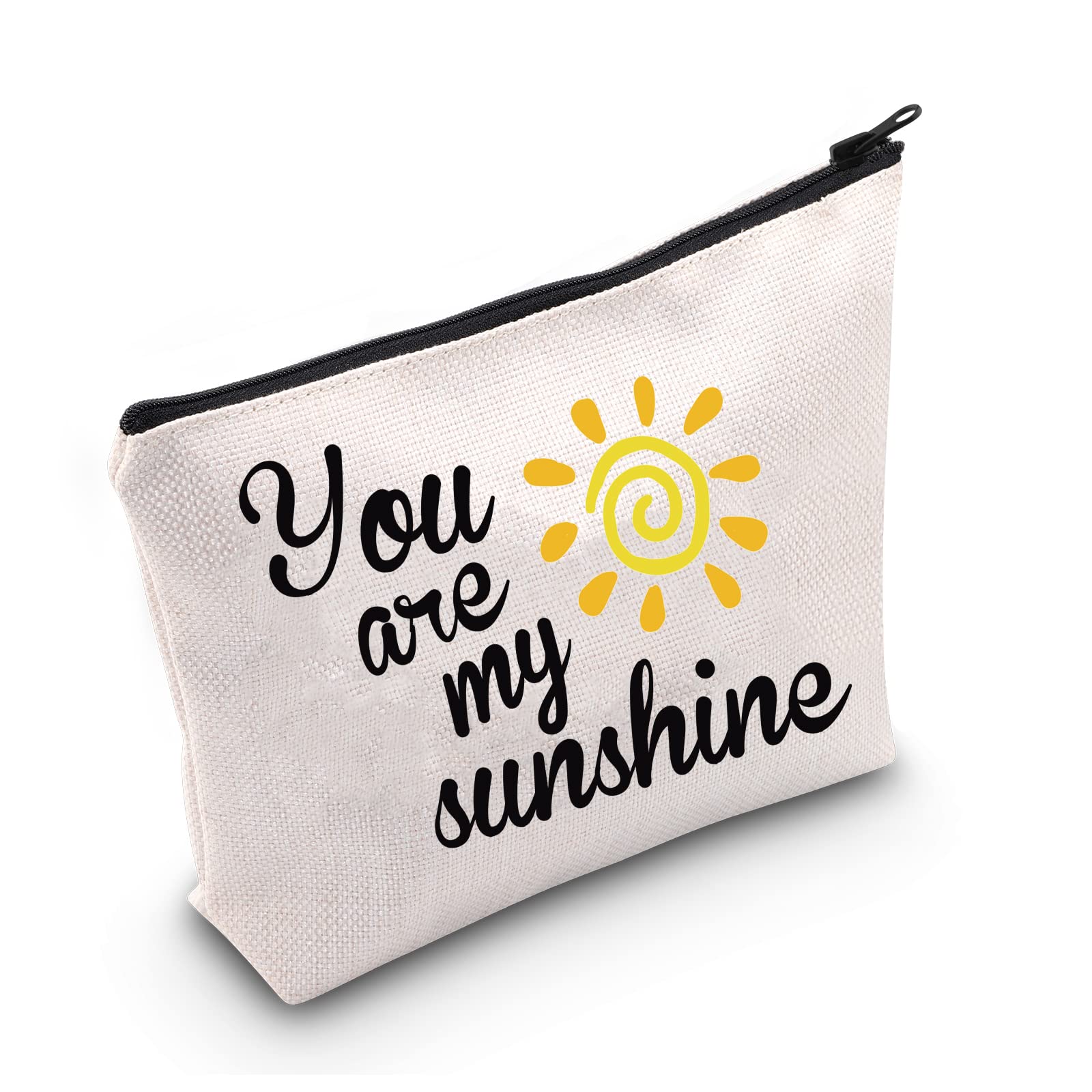 LEVLO Sunshine Makeup Bag - Waterproof Cosmetic Organizer with Zipper, Cute 