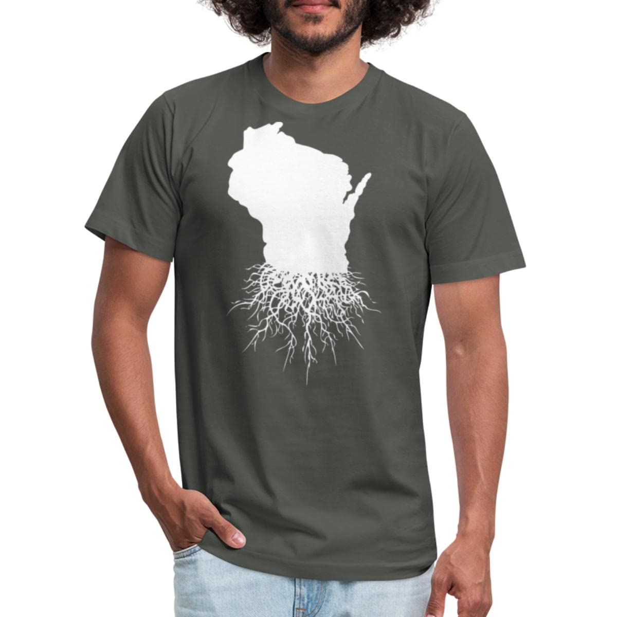 Spreadshirt Wisconsin Roots Milwaukee Mart Men's Jersey T-Shirt - Comfortable Vintage Style Tee for Sports Fans, Casual Wear & Gifts