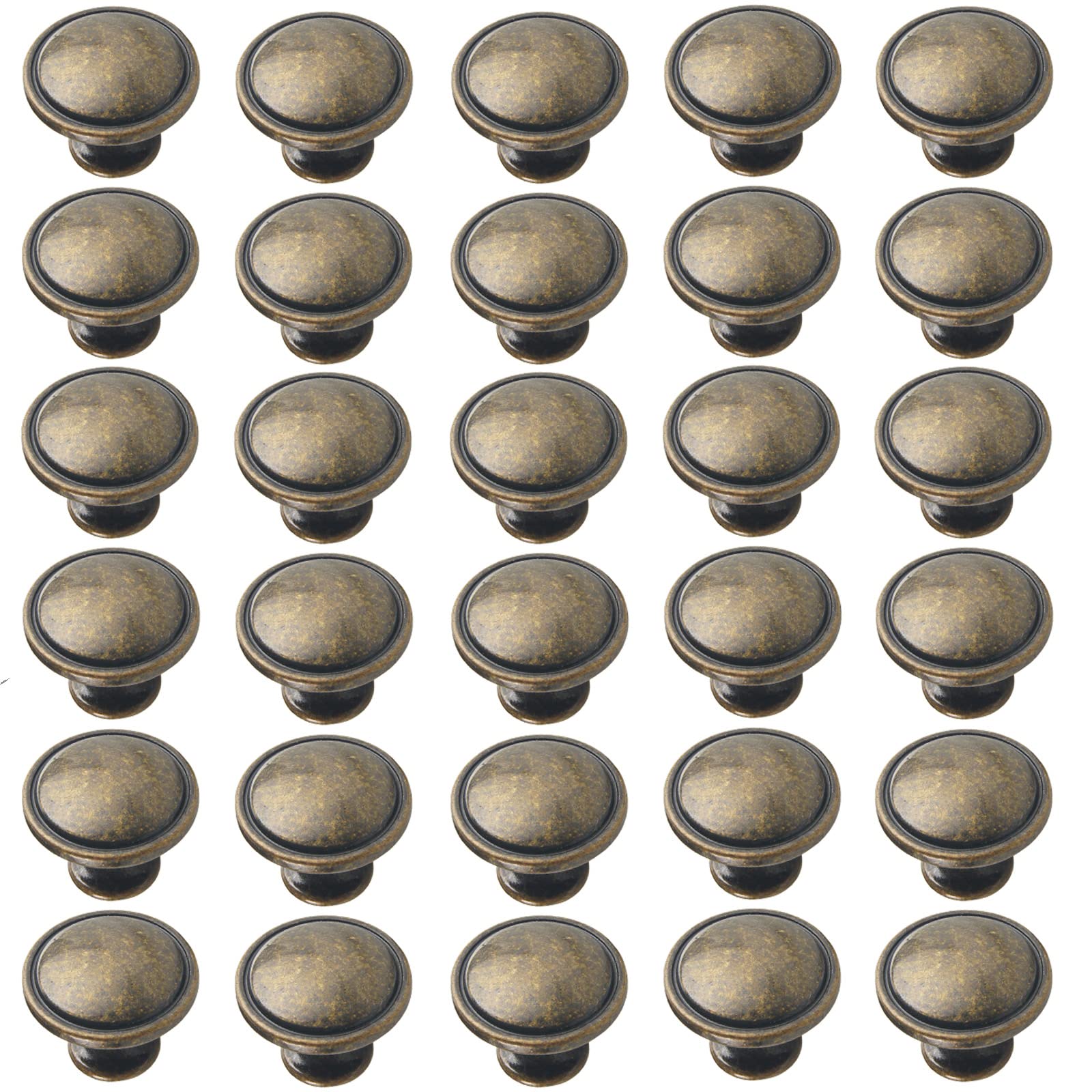 OLAYA 45-Pack Vintage Kitchen Cabinet Knobs - Black Coffee Finish, Drawer & Cupboard Door Handles for Dresser, Wardrobe & Home Decor (Set of 45) - Perfect for Kitchen Remodel, Bathroom Upgrade & Furniture Restoration