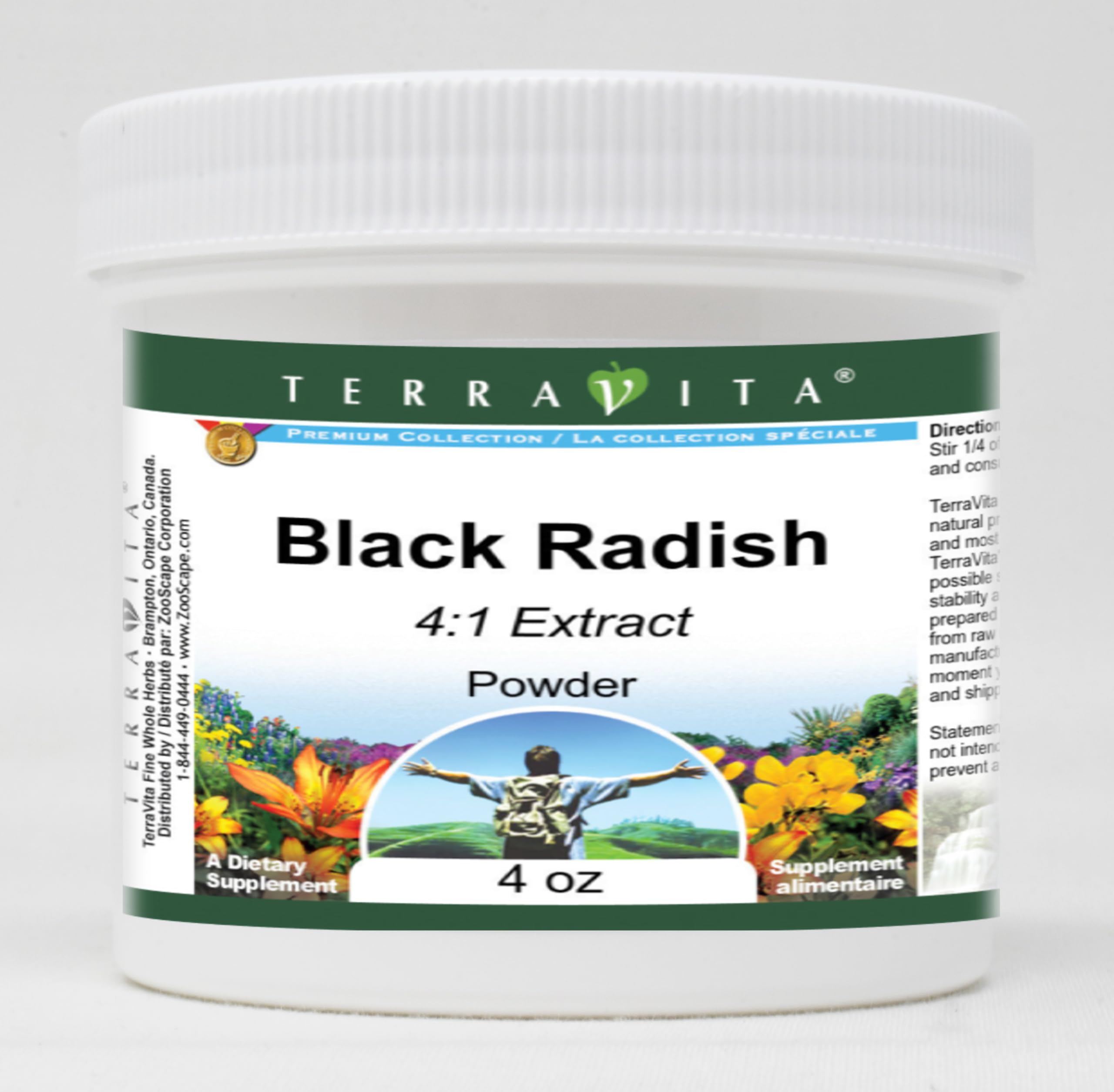 Organic Black Radish 4:1 Extract Powder - 4 oz (120g) - Immune Support & Liver Detox - Vegan, Non-GMO - Perfect for Smoothies, Juices & Wellness Teas