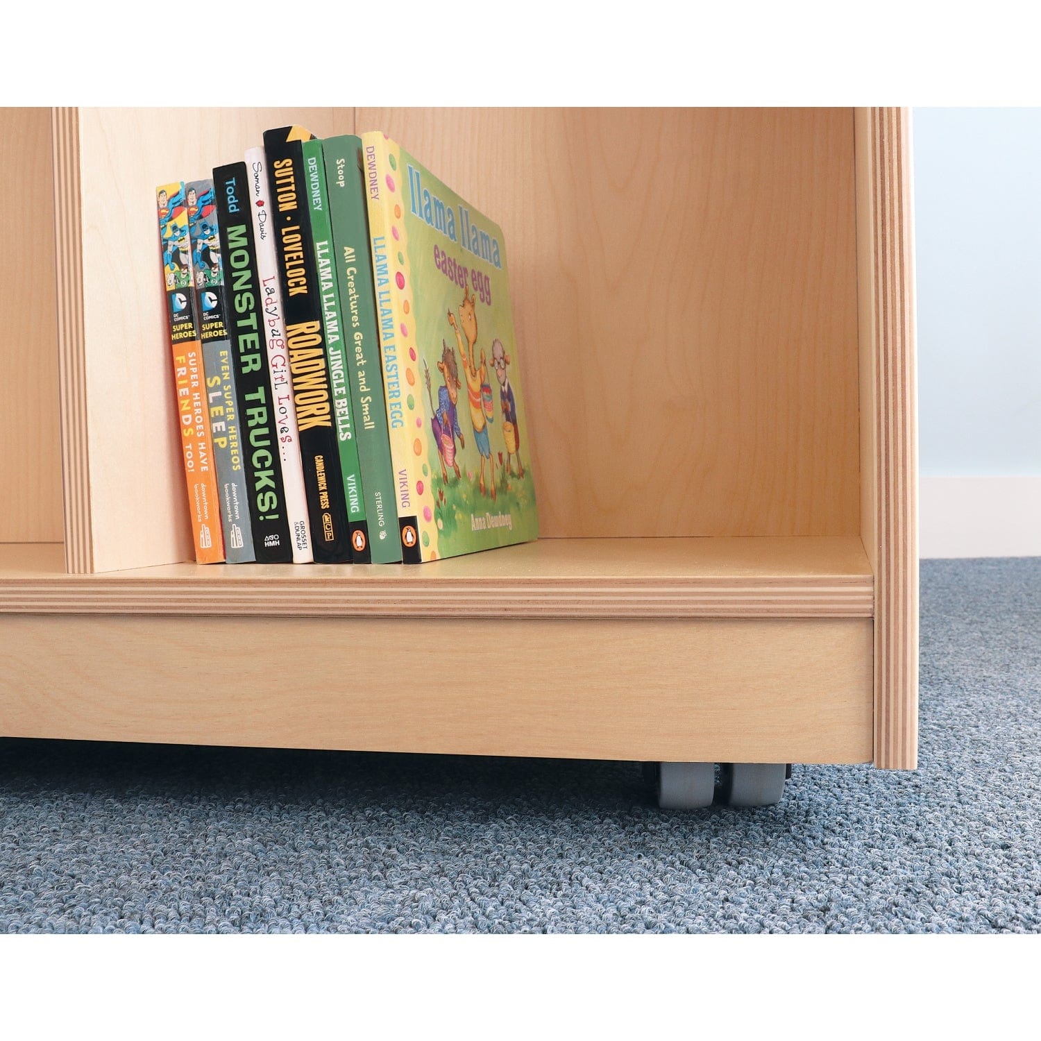 Portable Mobile Library Bookcase - Compact Bookshelf for Home, Office, or Classroom - Perfect for Organizing Books, Magazines, and Documents