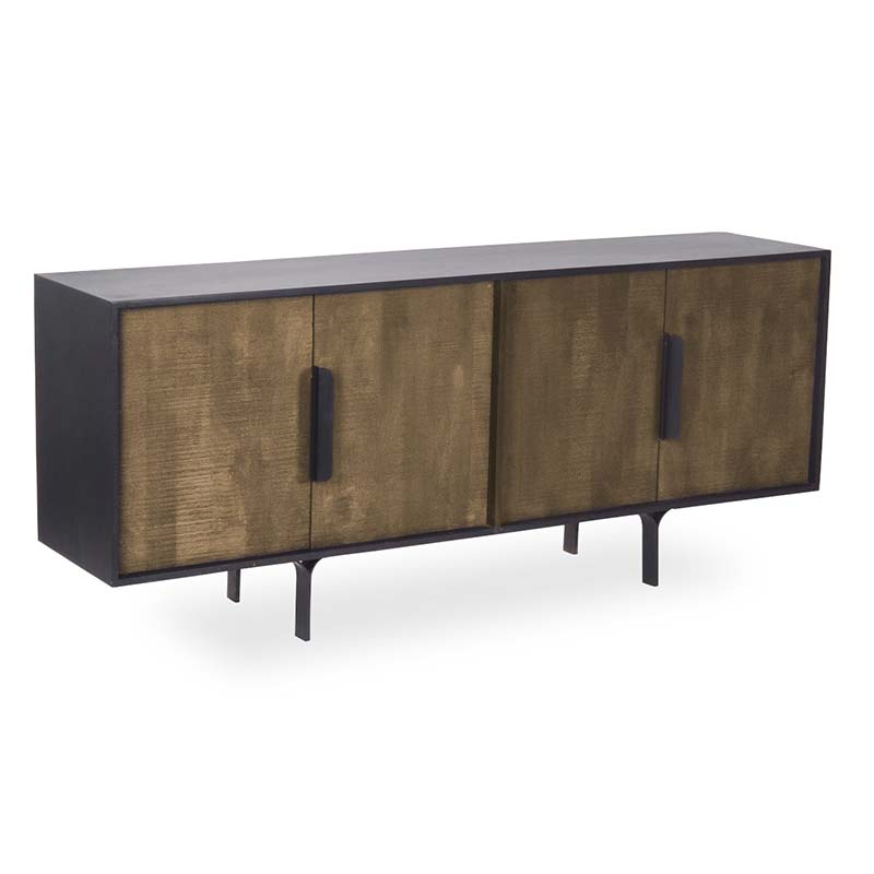 SAHARA 180cm Solid Mango Wood Sideboard Buffet Cabinet - Honey Finish | Rustic Dining Room Storage Furniture for Living Room, Entryway & Home Decor