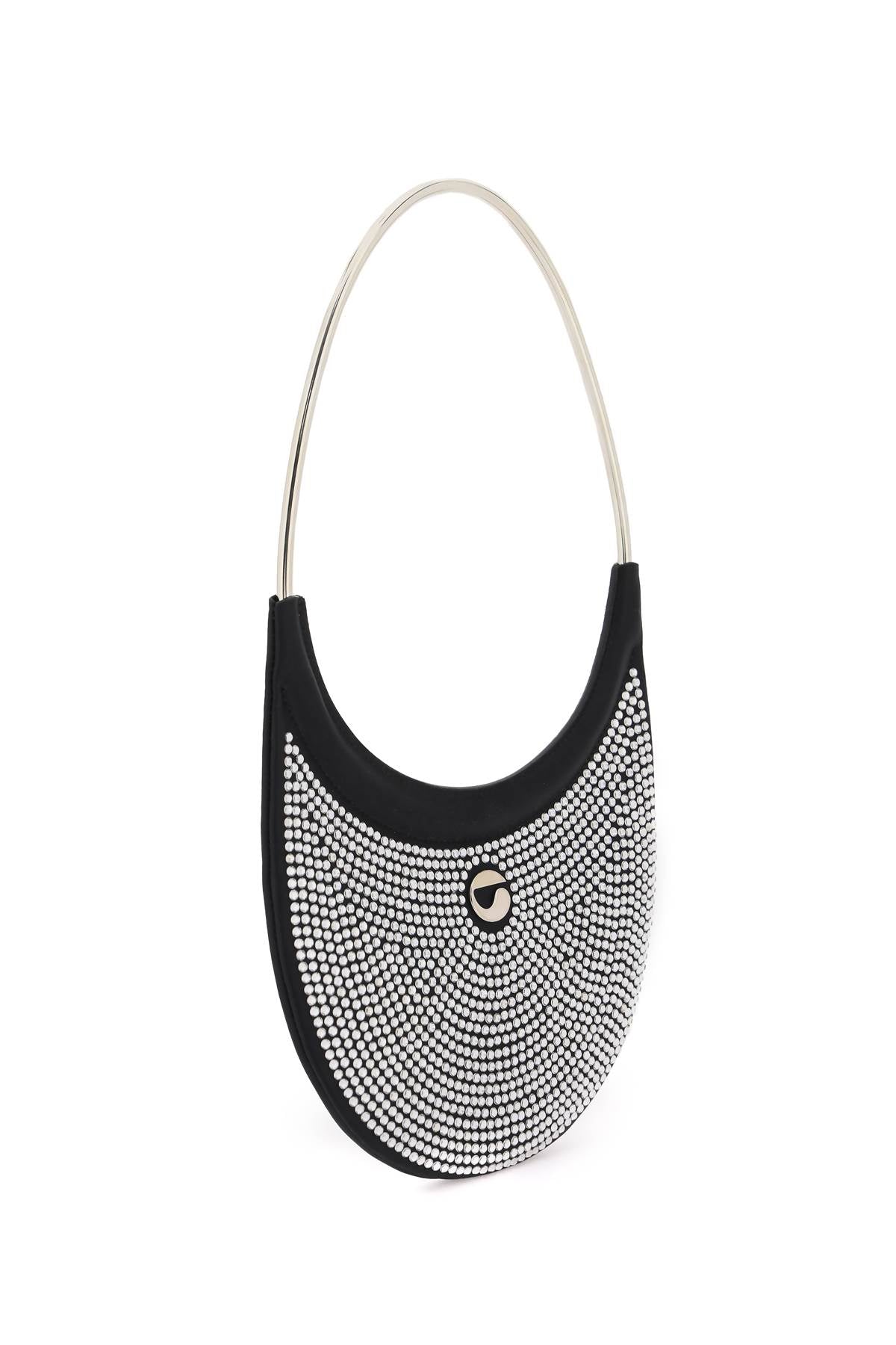 Coperni Crystal Embellished Ring Swipe Bag - Elegant Evening Clutch for Parties, Weddings & Special Occasions