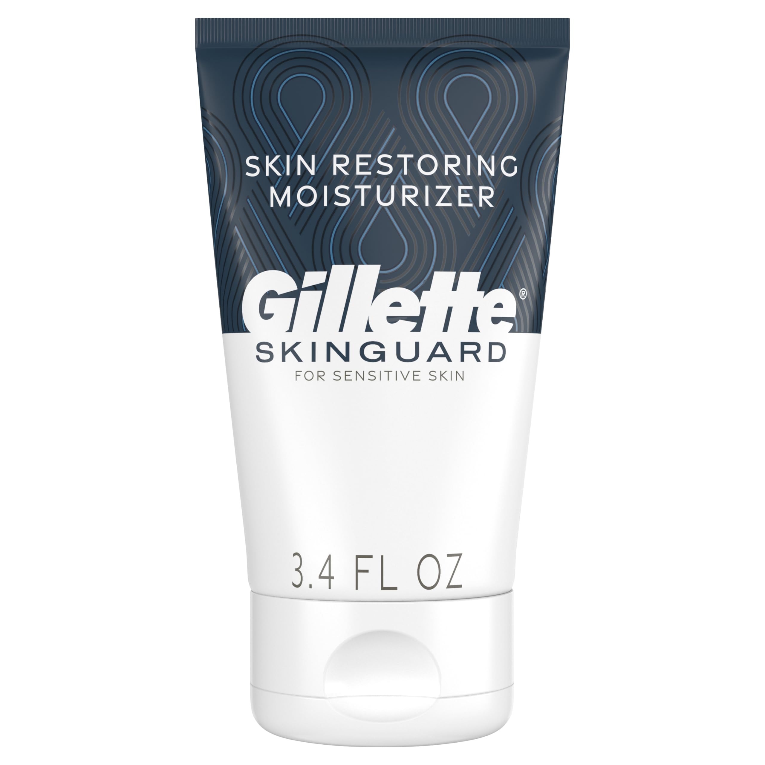 Gillette SkinGuard Men's Face Moisturizer 3.4 oz - Shea Butter & Vitamin E Skin Restoring Cream for Dry & Sensitive Skin - Daily Hydration for Shaving & Post-Shave Care