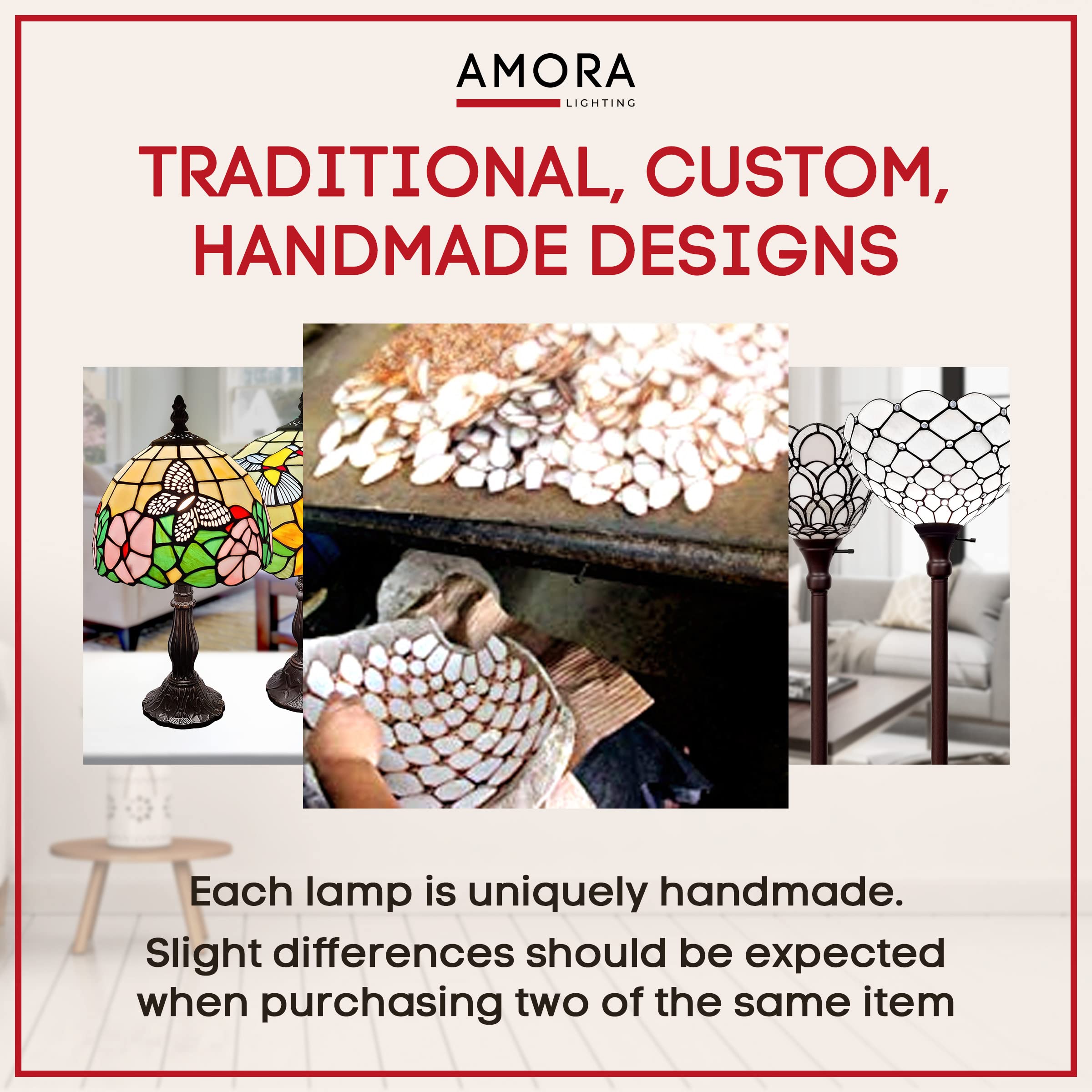 Amora Tiffany Floor Lamp Torchiere - 69