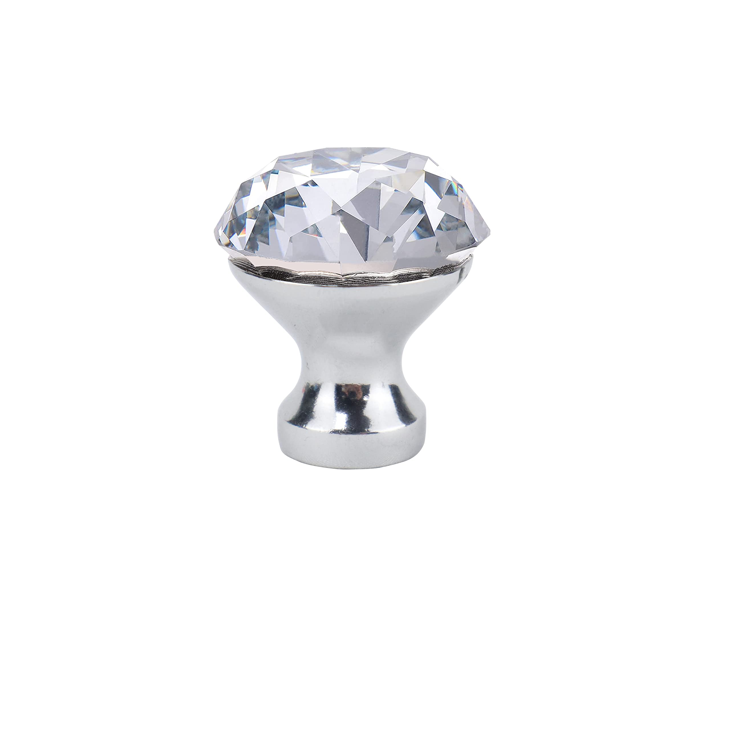 14 PCS Clear Diamond Shaped Crystal Glass Drawer Knobs 1