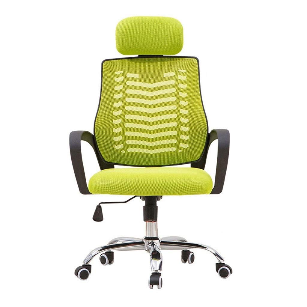 Ergonomic Office Chair with Lumbar Support - Adjustable Swivel Computer Gaming Chair with Headrest & Latex Cushion - Home & Office Comfort (Green, 63x50x124.5cm) - Perfect for Work, Gaming & Long Sitting Sessions
