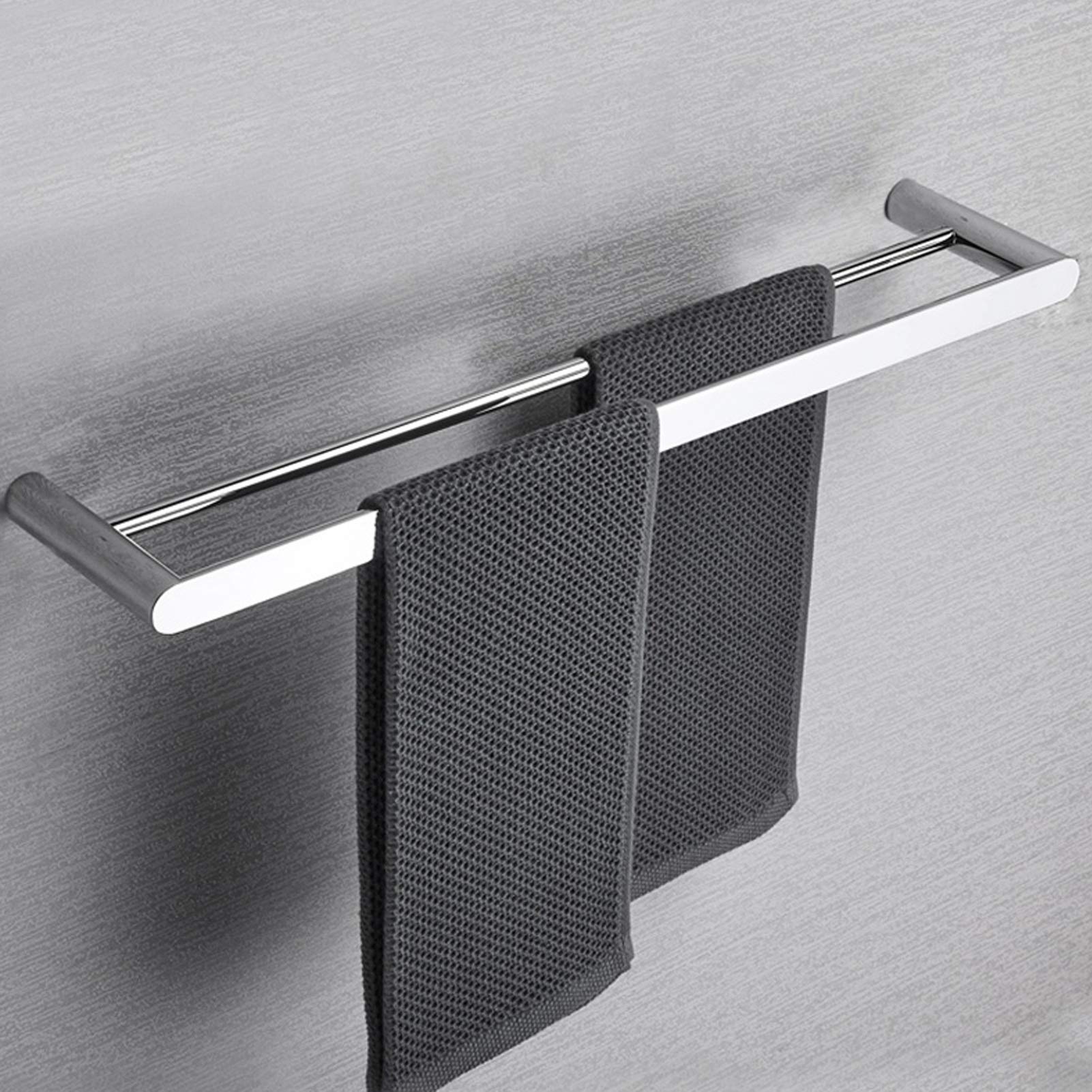 Stainless Steel Wall Mounted Towel Rack - 23.6 Inch Brushed Nickel Double Towel Bar for Bathroom & Kitchen, Durable 304 SUS Towel Holder - Perfect for Spa, Hotel, or Home Decor (60cm/23.6