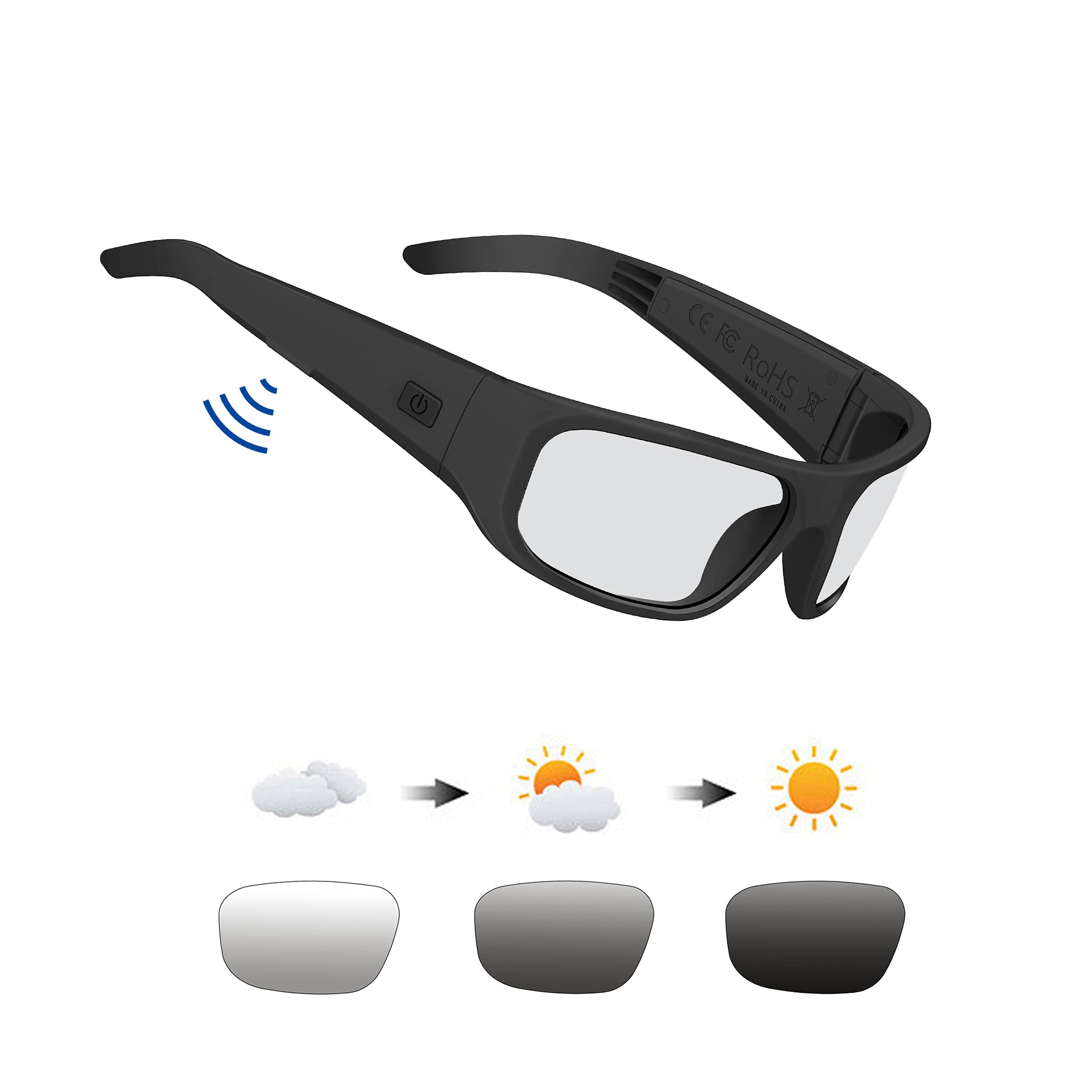 OhO Bluetooth Sunglasses - Open Ear Smart Glasses with Polarized UV400 Lenses for Music & Calls | Hands-Free Audio for Running, Driving & Outdoor Activities