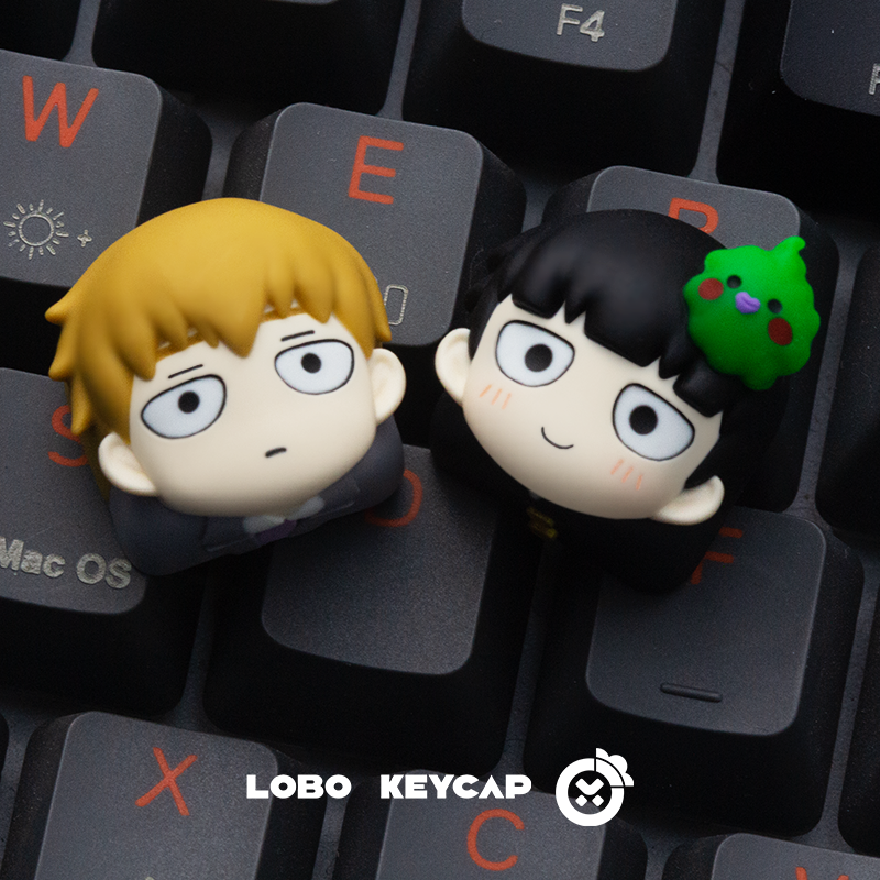 Mob Psycho 100 Anime Themed Keycaps - Custom Resin Artisan Keycaps for Mechanical Keyboards | Perfect for Gamers & Anime Fans