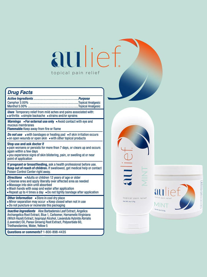 Aulief (Formerly China Gel) 4oz Pain Relief Gel - Natural Muscle & Joint Pain Relief Cream for Arthritis, Back Pain & Sore Muscles - Perfect for Athletes, Office Workers & Seniors
