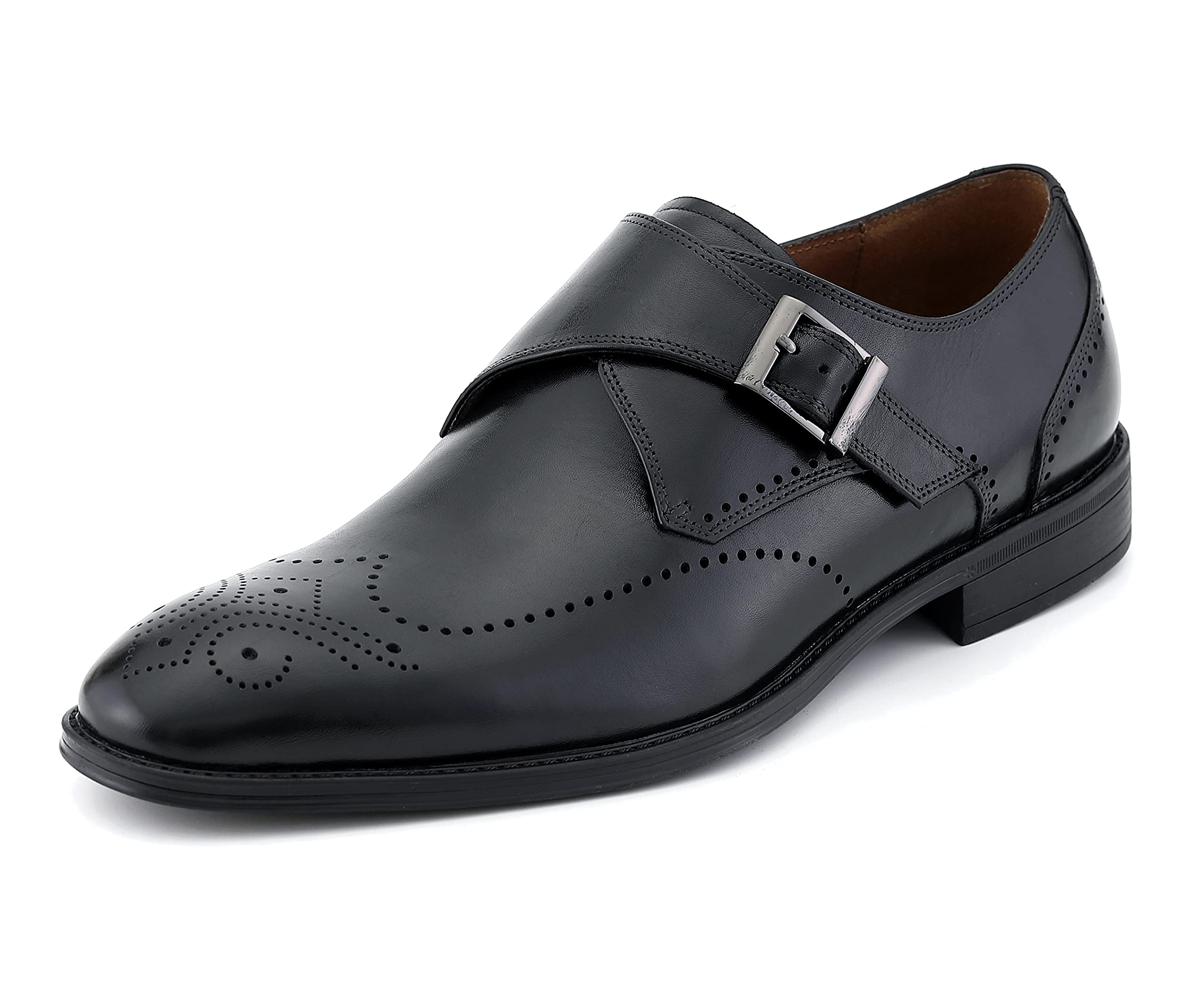 Asher Green AG1101 Genuine Calf Leather Men's Dress Shoes - Formal Cap Toe Double Monk Strap Oxfords for Business, Wedding & Office Wear
