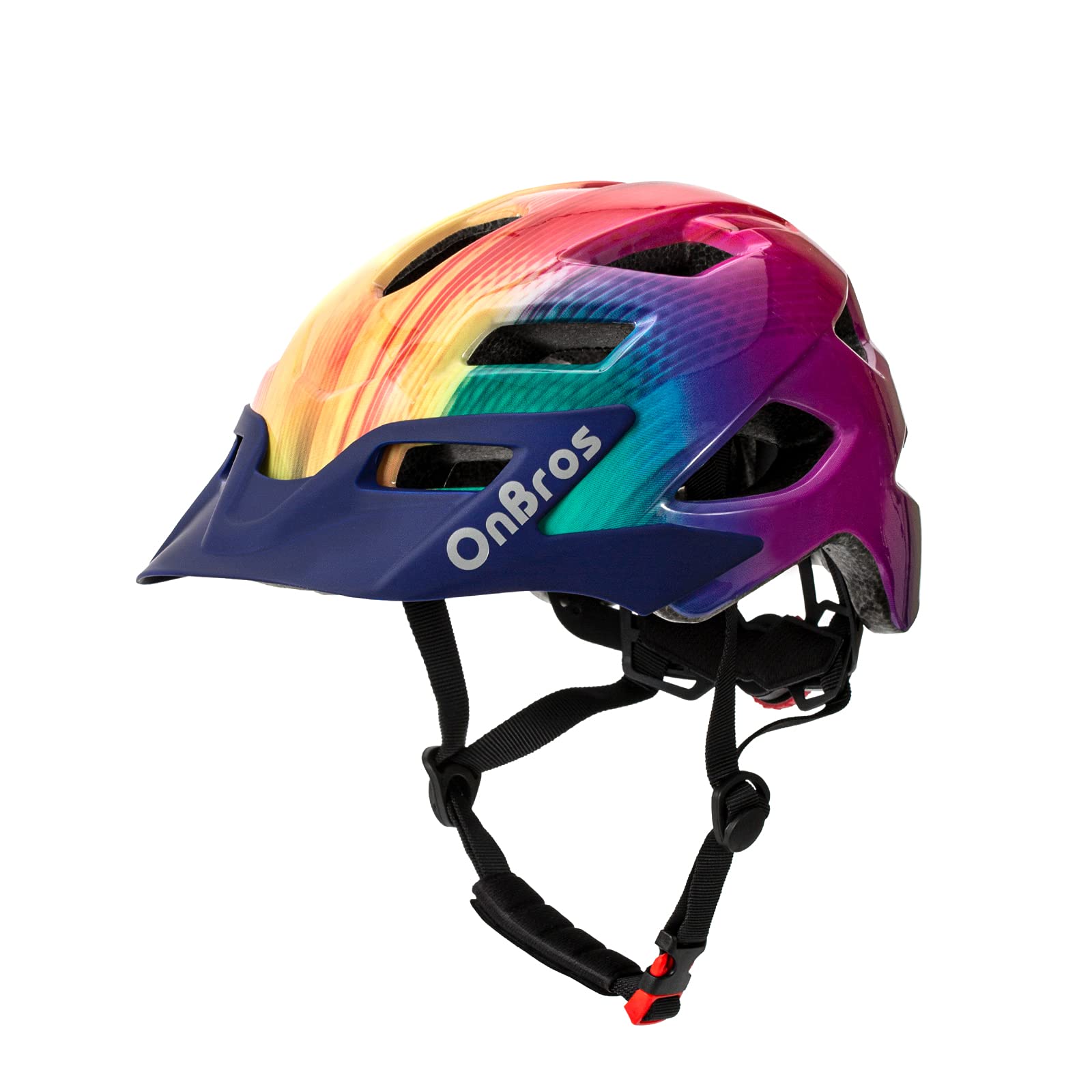 OnBros Kids Bike Helmet for Boys & Girls Ages 5-14 - Adjustable 50-57CM Lightweight Bicycle Helmet with Visor for Cycling, Skateboarding, Scooter & Mountain Biking - Perfect for School, Park & Outdoor Adventures