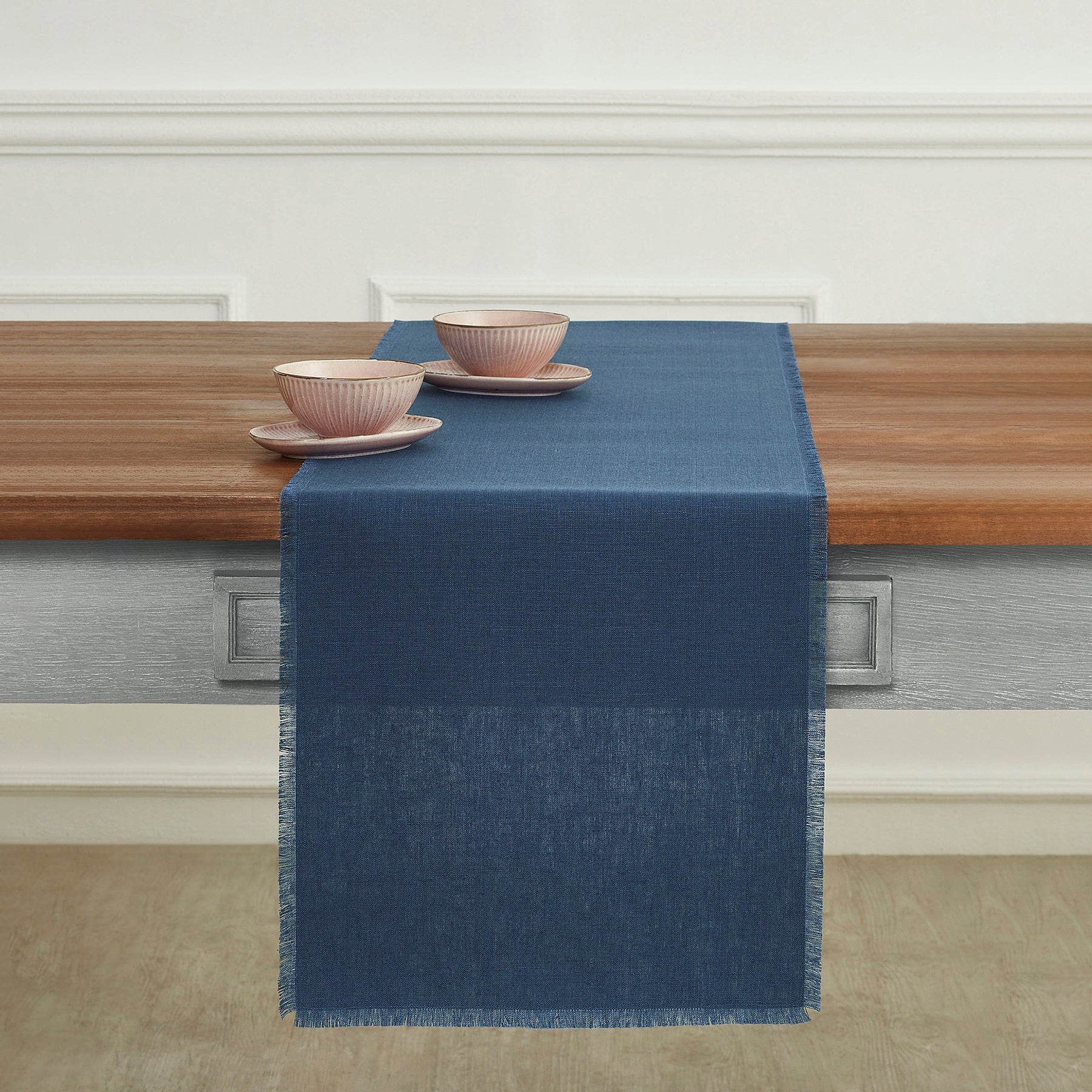Elegant Fringe Table Runner for Dining Room Decor - Perfect for Weddings, Parties, and Home Decor | Washable & Durable Lace Trim Table Cover