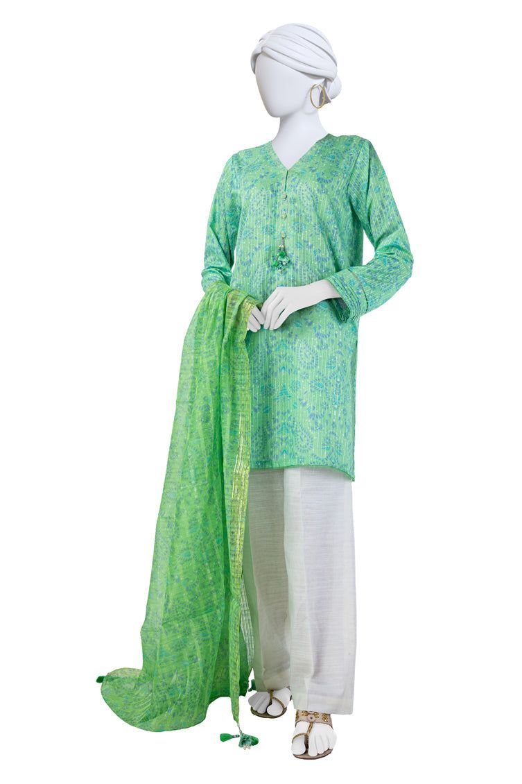 J. Junaid Jamshed Cambric Green Unstitched Suit - Premium Pakistani Formal Wear for Men - Perfect for Weddings, Eid & Special Occasions