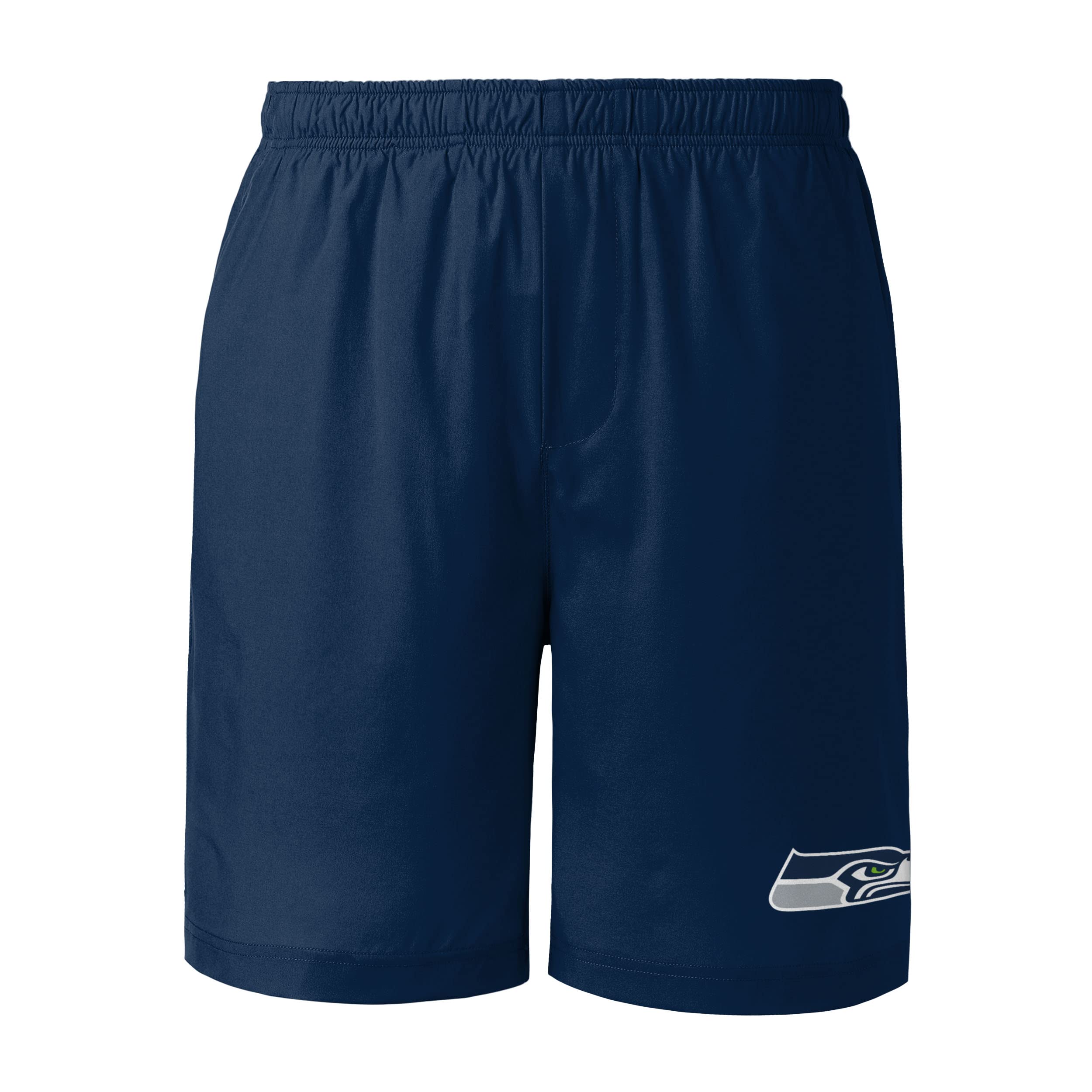FOCO Seattle Seahawks NFL Men's Solid Woven Athletic Shorts - XL - Comfortable Casual Wear for Football Games, Workouts & Lounge