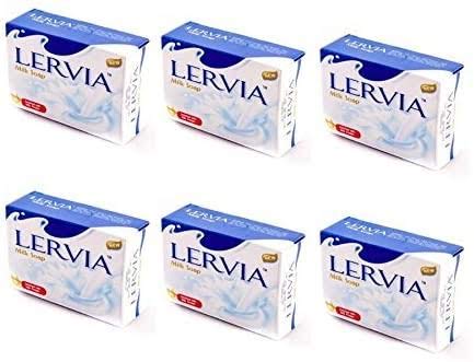 Lervia Milk Soap 75g (Set of 6) - Natural Moisturizing & Gentle Cleansing Bar Soap for Face & Body | Perfect for Dry Skin Care, Daily Bath & Gift Sets
