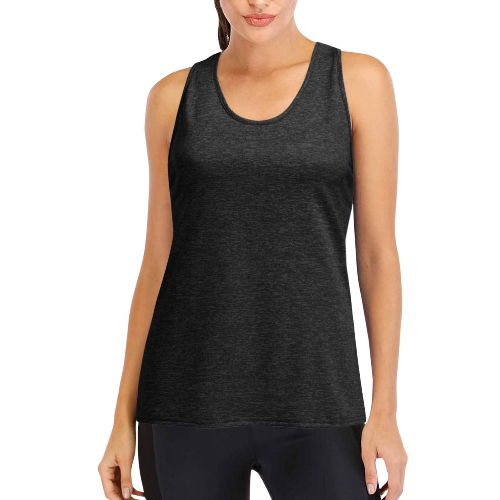 Women's Asymmetrical Tie Back Yoga Shirt - Mesh Short Sleeve Workout Top & Activewear Sports Tank for Gym, Running & Yoga | 2-Pack Breathable Athletic Tops