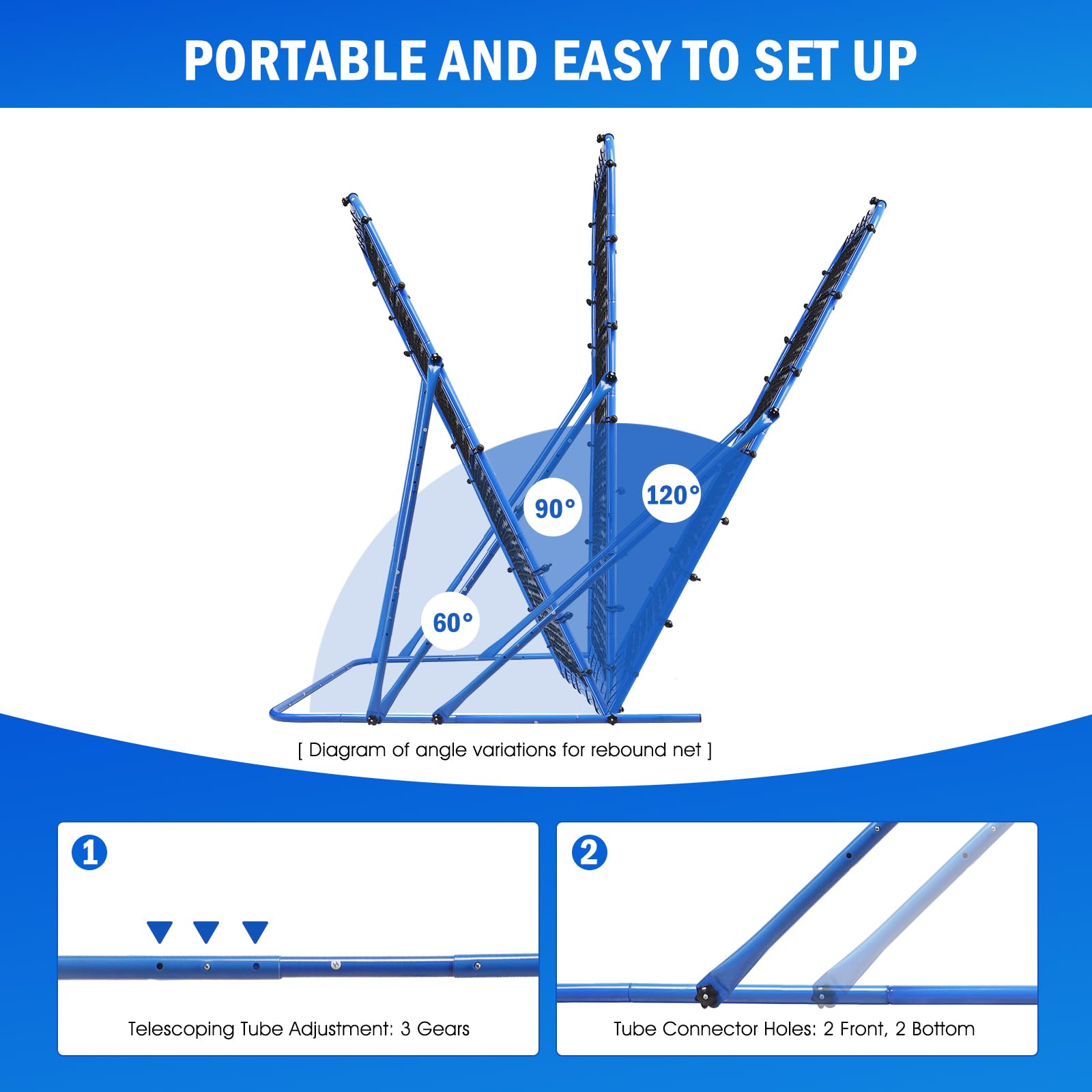 8x6FT Dual-Mode Soccer Goal & Rebounder Net - Premium Durable Training Equipment for Shooting, Control & Passing Practice - Quick-Switch Angle Adjustment - Easy Setup for Kids, Teens & Adults - Perfect for Backyard, Park & Team Training Sessions