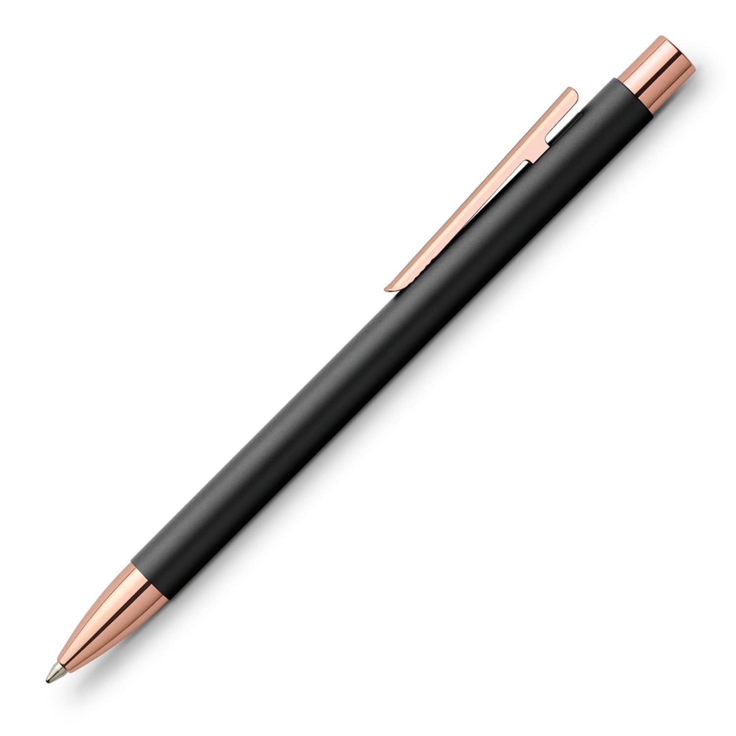Faber Castell Design Neo Slim Ballpoint Pen - Black Matte & Rose Gold - Premium Writing for Office, School & Gift Giving