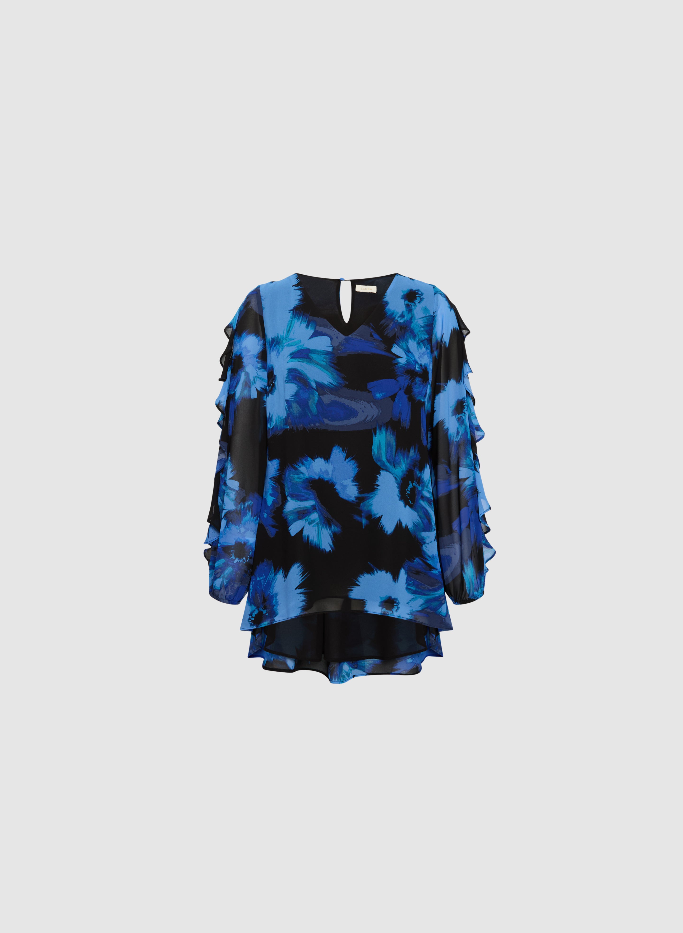 Elegant Floral Print Chiffon Blouse for Women - Lightweight Summer Tops - Perfect for Office Wear, Date Night & Casual Outings