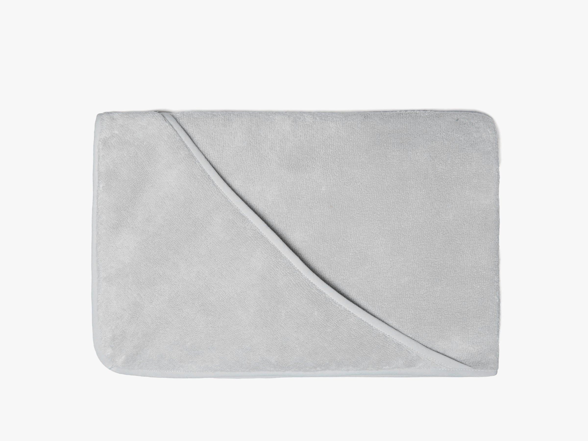 Organic Hooded Baby Towel - Soft & Absorbent Light Grey Infant Bath Towel with Hood - Perfect for Newborn, Toddler Bath Time & Swimming Wrap