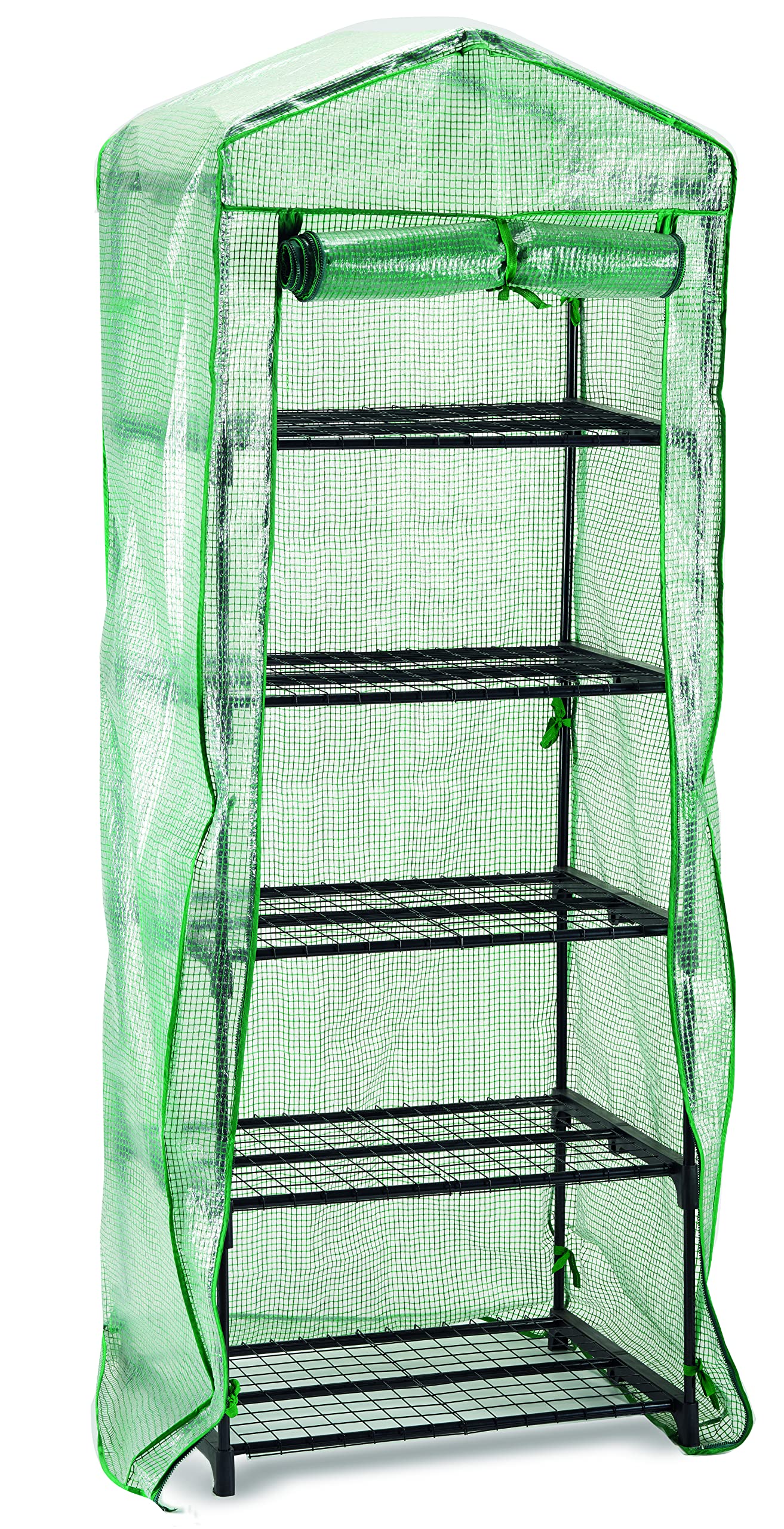 5-Tier Greenhouse with PVC Cover - Sturdy & Weatherproof for Indoor/Outdoor Plant Growing, Gardening, Seed Starting & Plant Protection