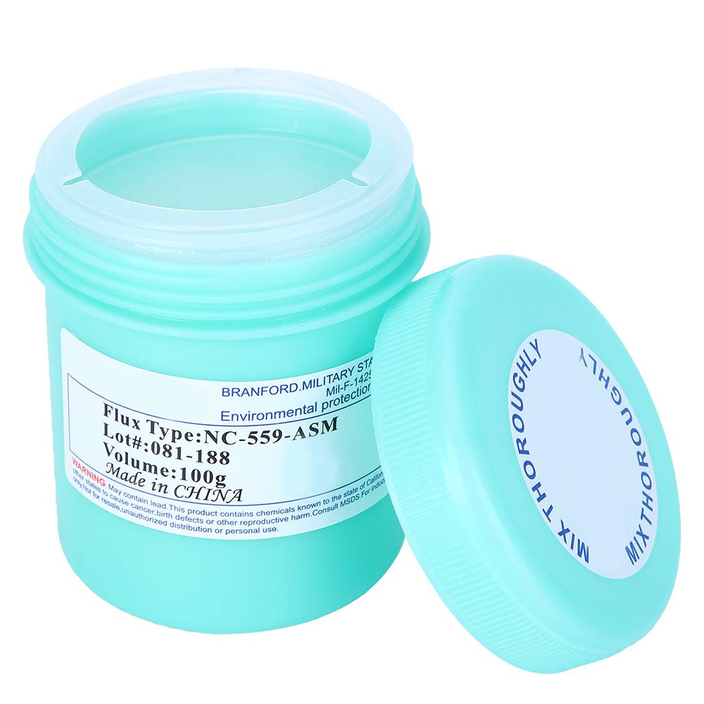 NC-559-ASM No-Clean Flux Paste - 28um Solder Flux for Electronics, Phone PCB, BGA & SMD Repair (100g) - Ideal for Circuit Board Maintenance & DIY Electronics Projects