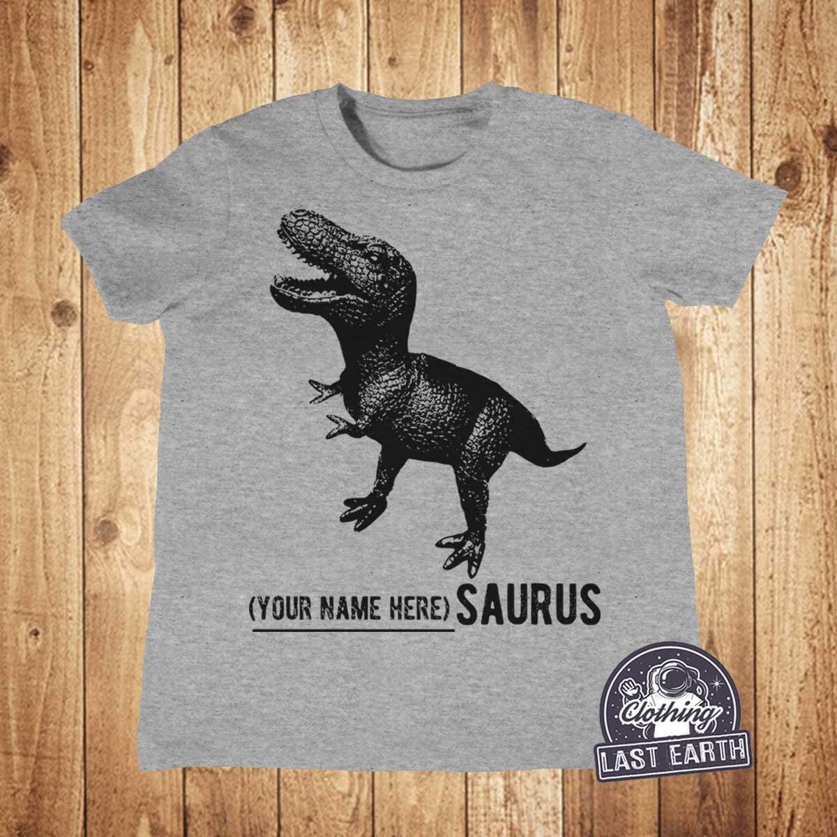 Personalized Dinosaur Birthday Shirt - Custom T-Rex Name Tee for 1st, 2nd, 3rd & 4th Birthday Parties | Kids Dinosaur Theme Outfit for Birthday Celebrations & Photo Shoots