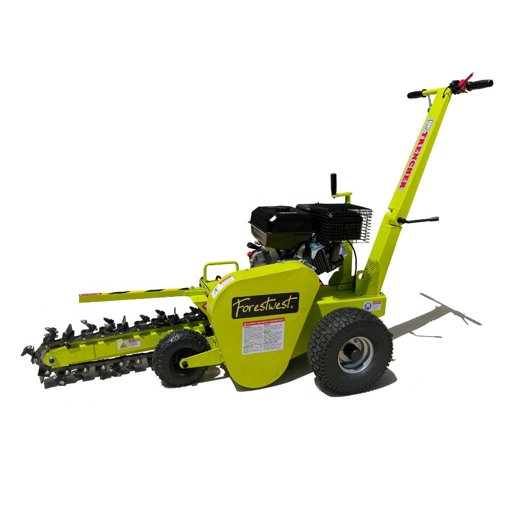 Forestwest 600MM Walk Behind Trencher - 15HP Gas Powered Ditch Digger Machine for Landscaping, Irrigation & Cable Installation (Model BM689)