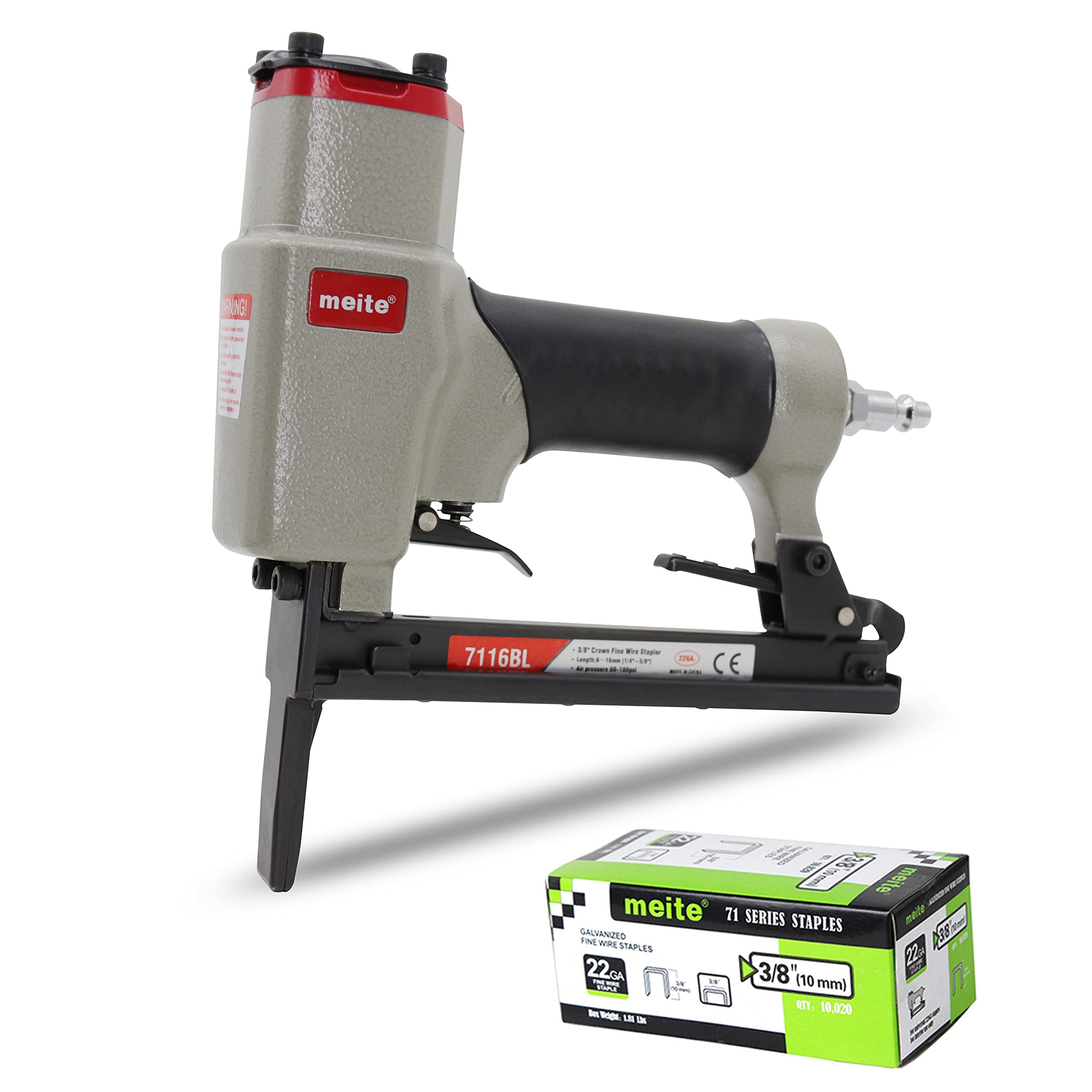 Meite 7116BL Heavy Duty Staple Gun with 3/8