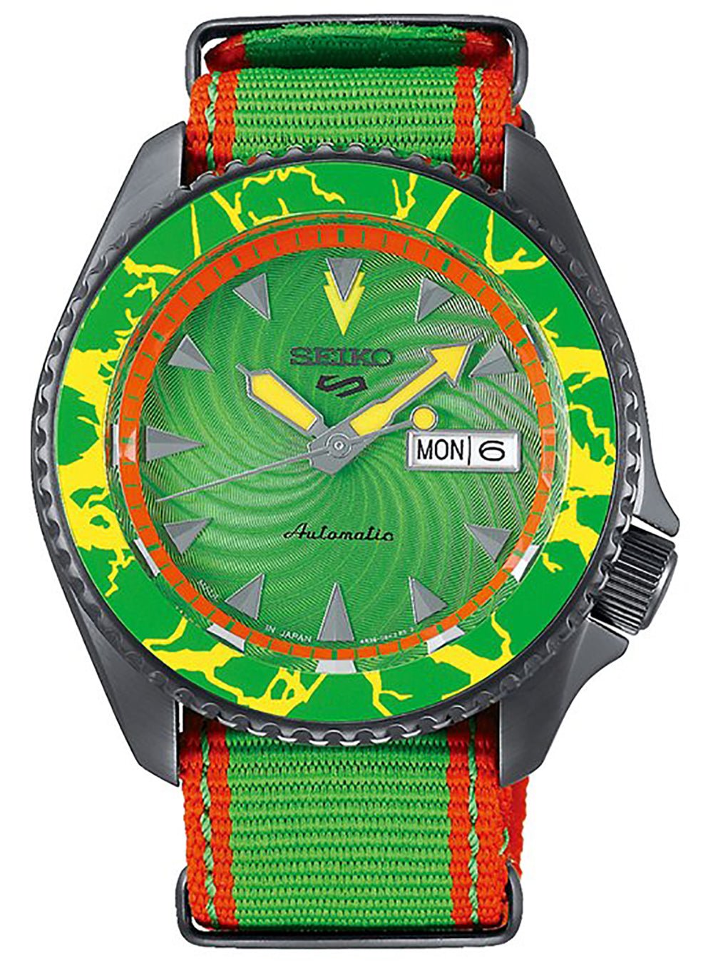 SEIKO 5 Sports Street Fighter V Limited Edition Blanka Model SBSA083 - Japanese Made Automatic Watch for Men - Perfect for Collectors, Gamers & Streetwear Enthusiasts